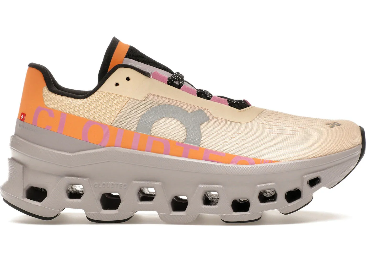 On Running Cloudmonster Blonde Fade (Women'S) Aerobic Breathability Tech adjustable running shoes