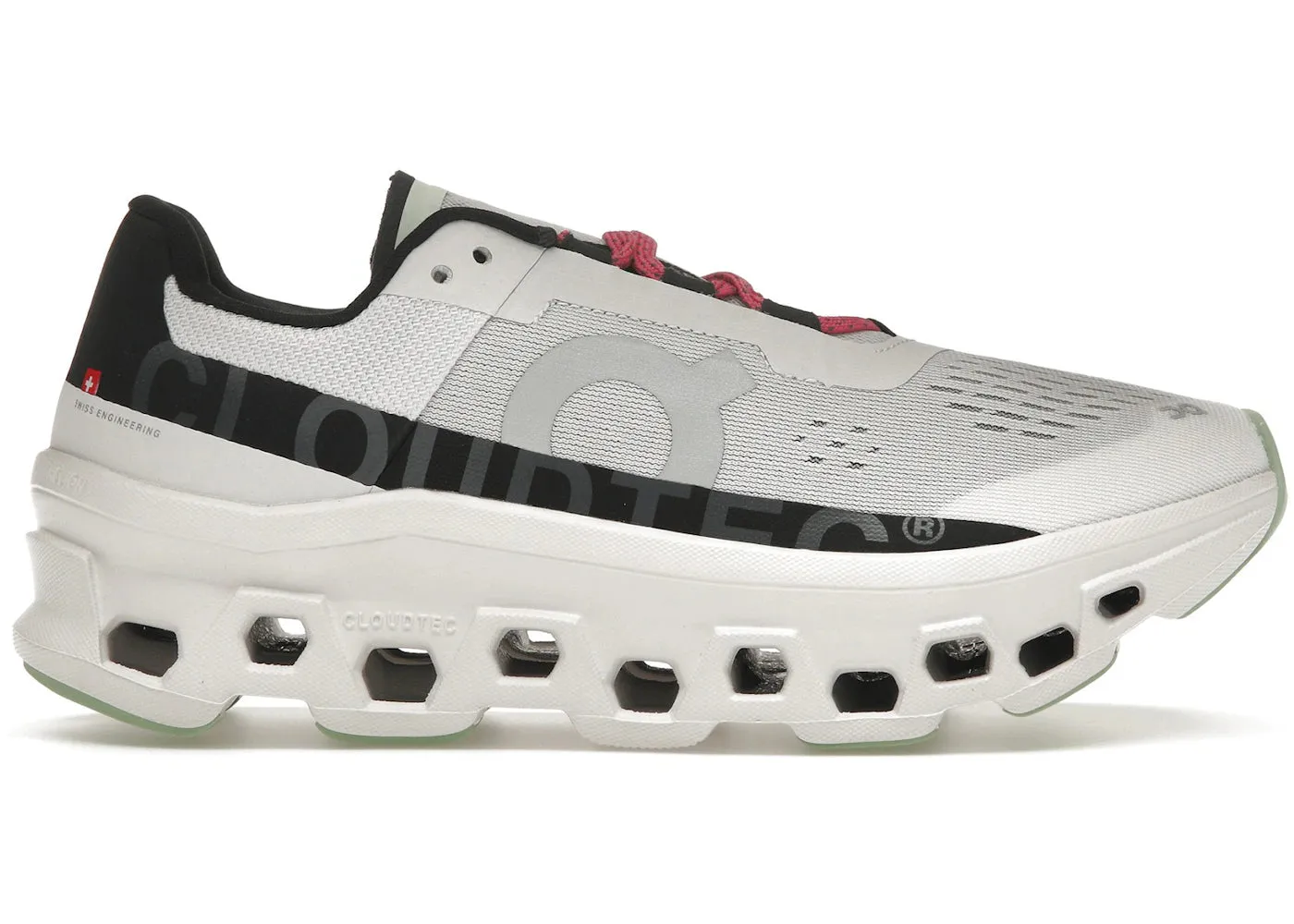 outdoor - friendly running shoes MeshUpper On Running Cloudmonster Frost Black