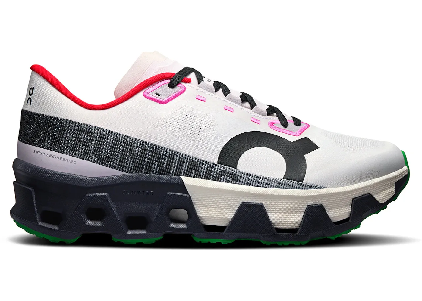 On Running Cloudmonster Hyper Silver Iron Natural Gait Technology leather upper shoes