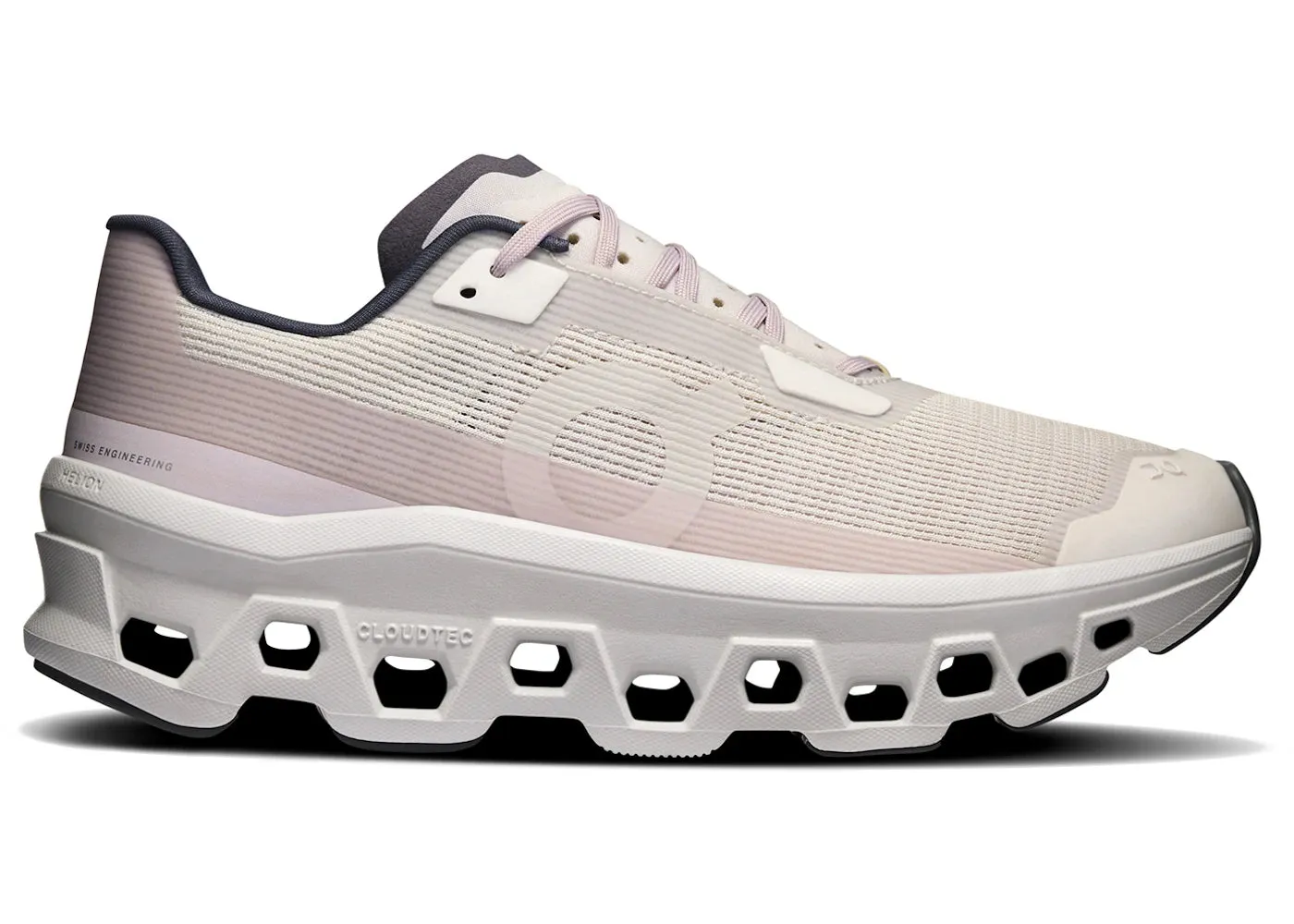 On Running Cloudmonster Void Ivory Wolf (Women'S) Heel lockdown Contoured Ankle Collar