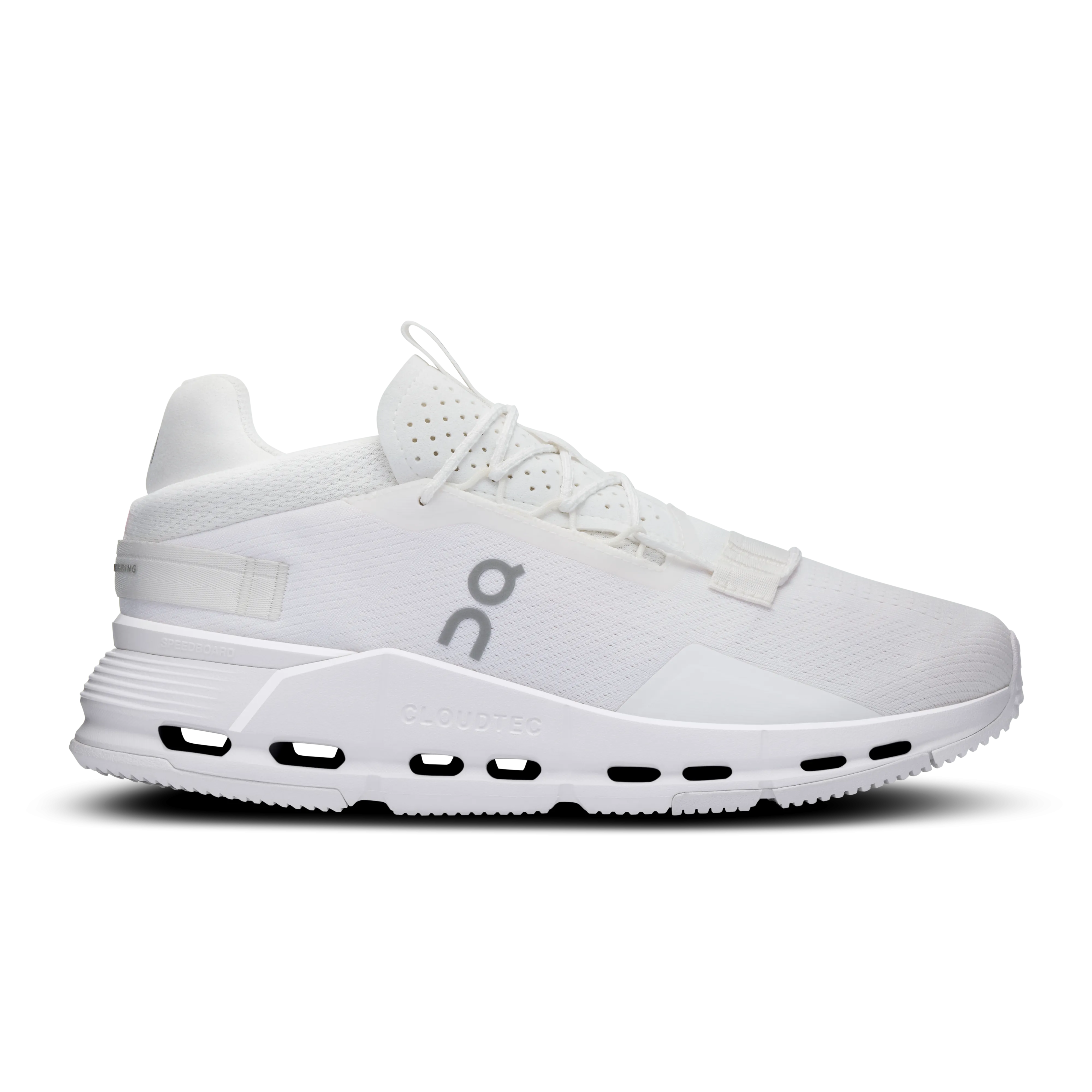 On Running Cloudnova 2 All White Kevlar Reinforced Threading adjustable shoes