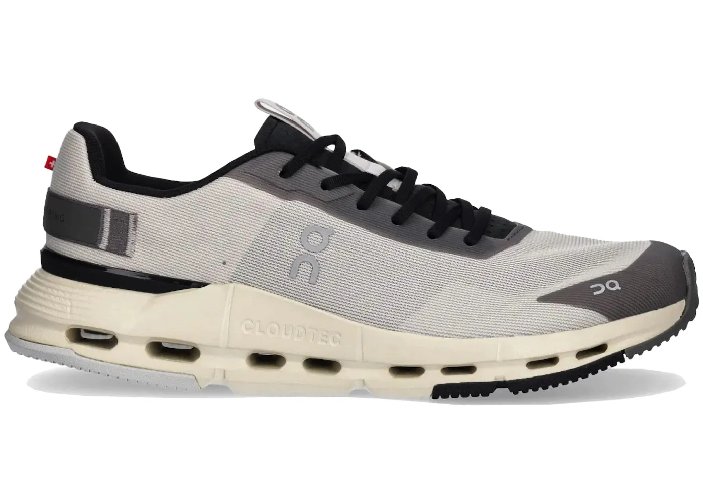 On Running Cloudnova Form 2 Pearl Black running in a racecourse EVA midsole shoes