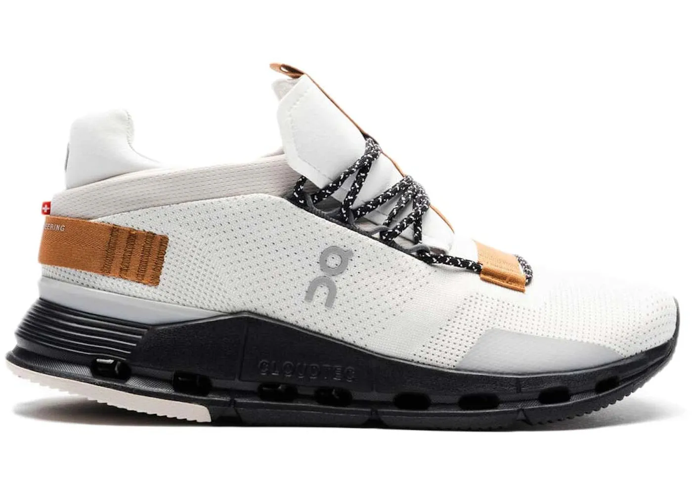 On Running Cloudnova White Pecan Aero Light Outsole Thermoplastic Overlays