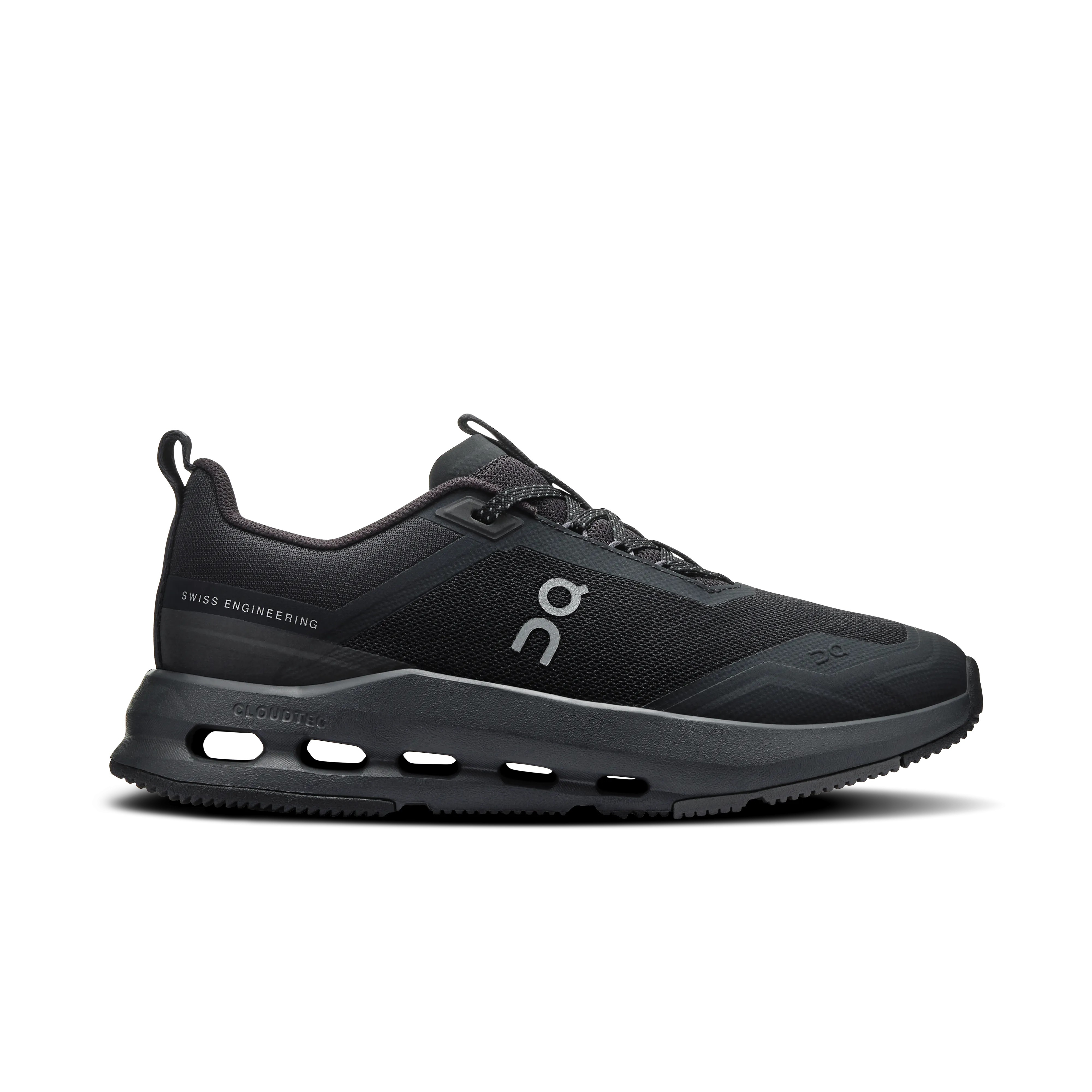 Multi Directional Tread Design triple - density sole shoes On Running Cloudnova Youth Black Eclipse
