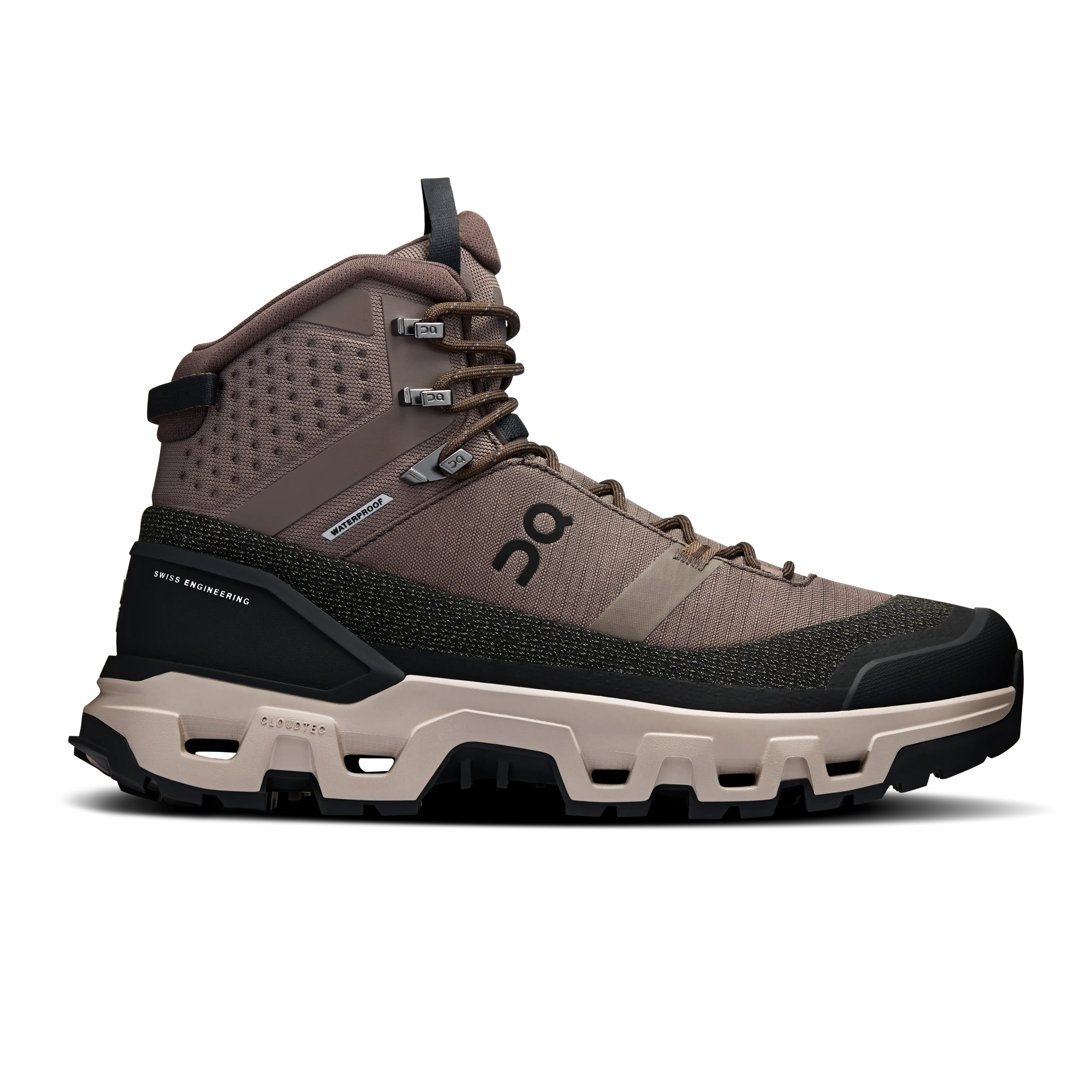 On Running Cloudrock Trek Waterproof Ash Fog Flex Grooves Design cross - trainer