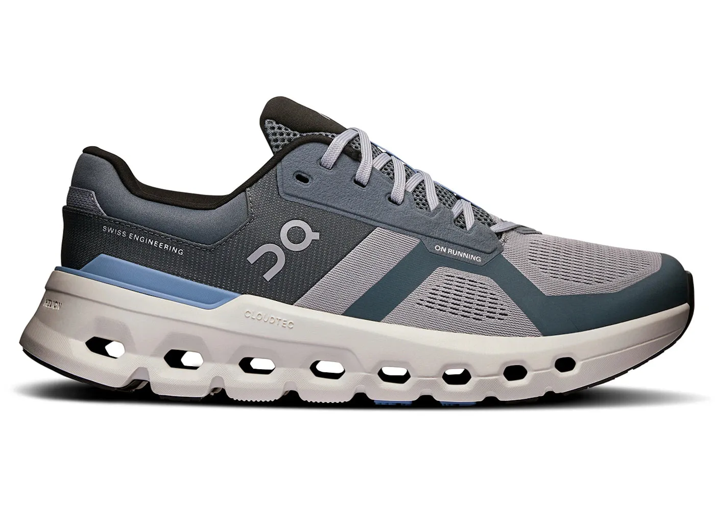 Soft Lining Fabric athletic footwear for running On Running Cloudrunner 2 Alloy Chambray