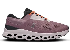 running in a basketball court area shoes Knit Cage On Running Cloudstratus 3 Quartz Lily (Women'S)