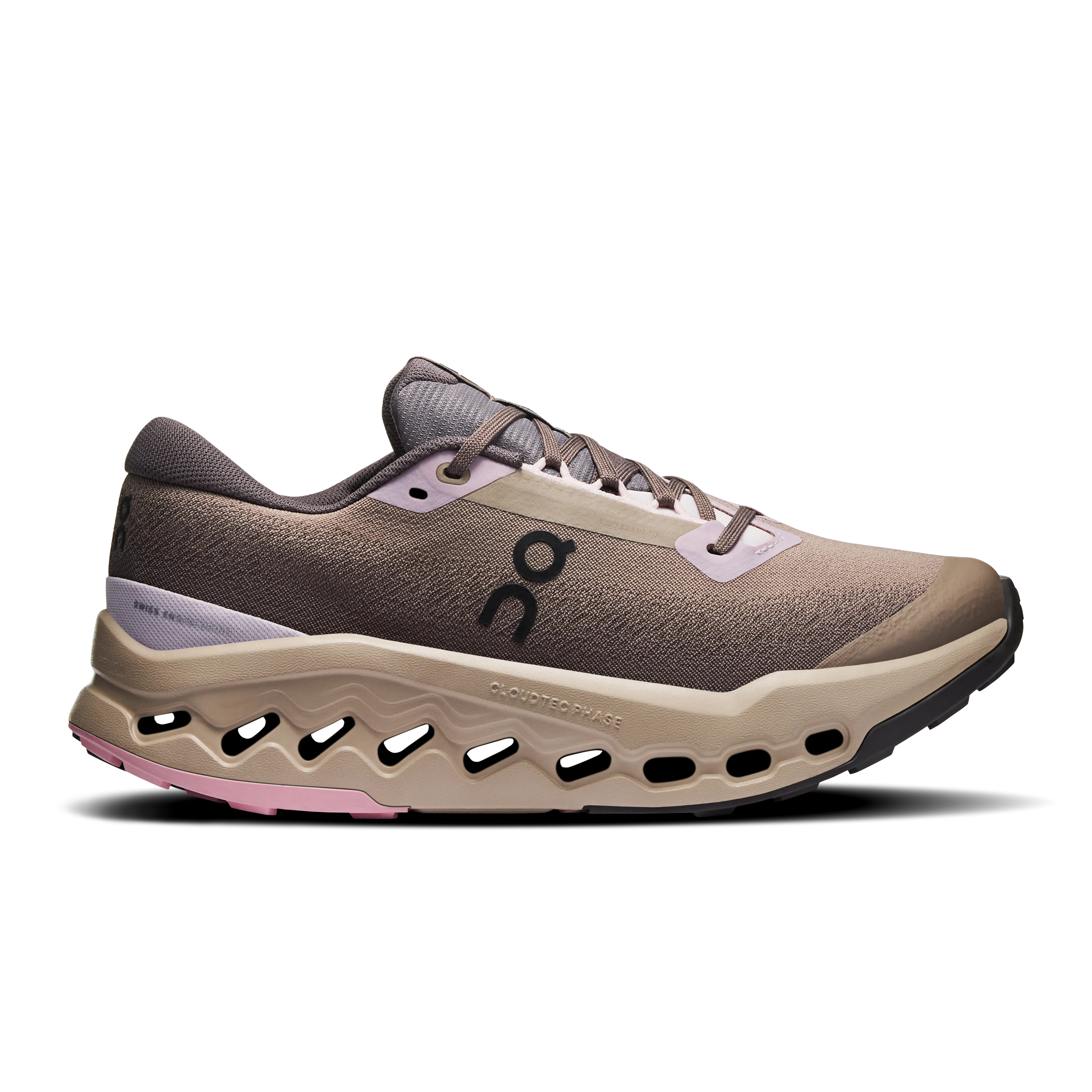 On Running Cloudsurfer Trail 2 Waterproof Cinder Desert (Women'S) Seamless Toe Box