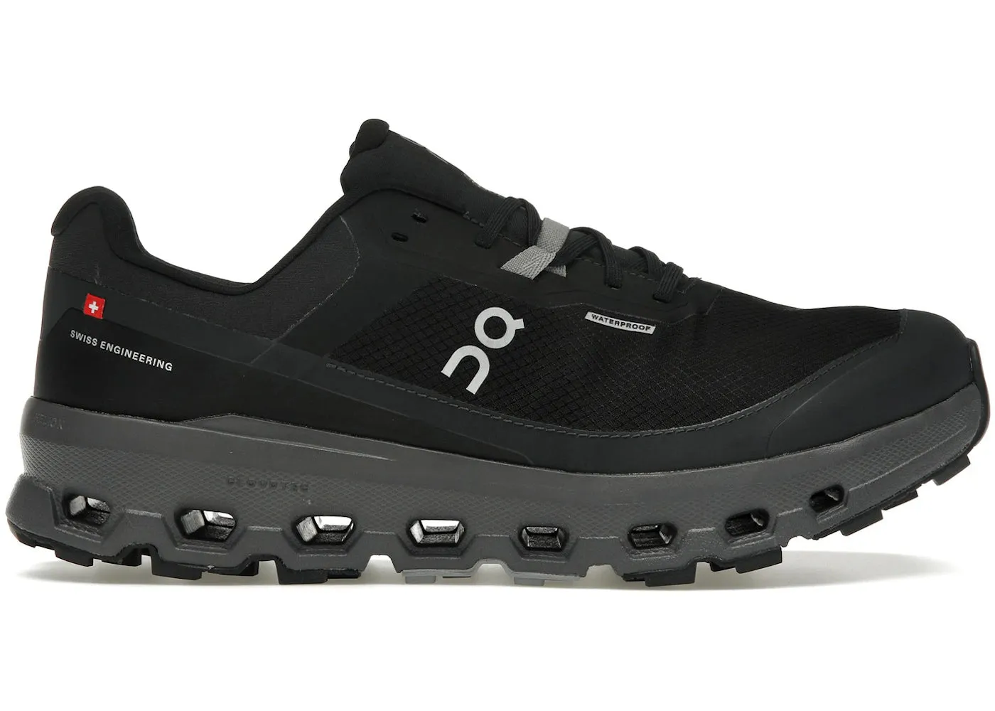Logoed branding On Running Cloudvista 2 Waterproof Black Eclipse (Women'S)