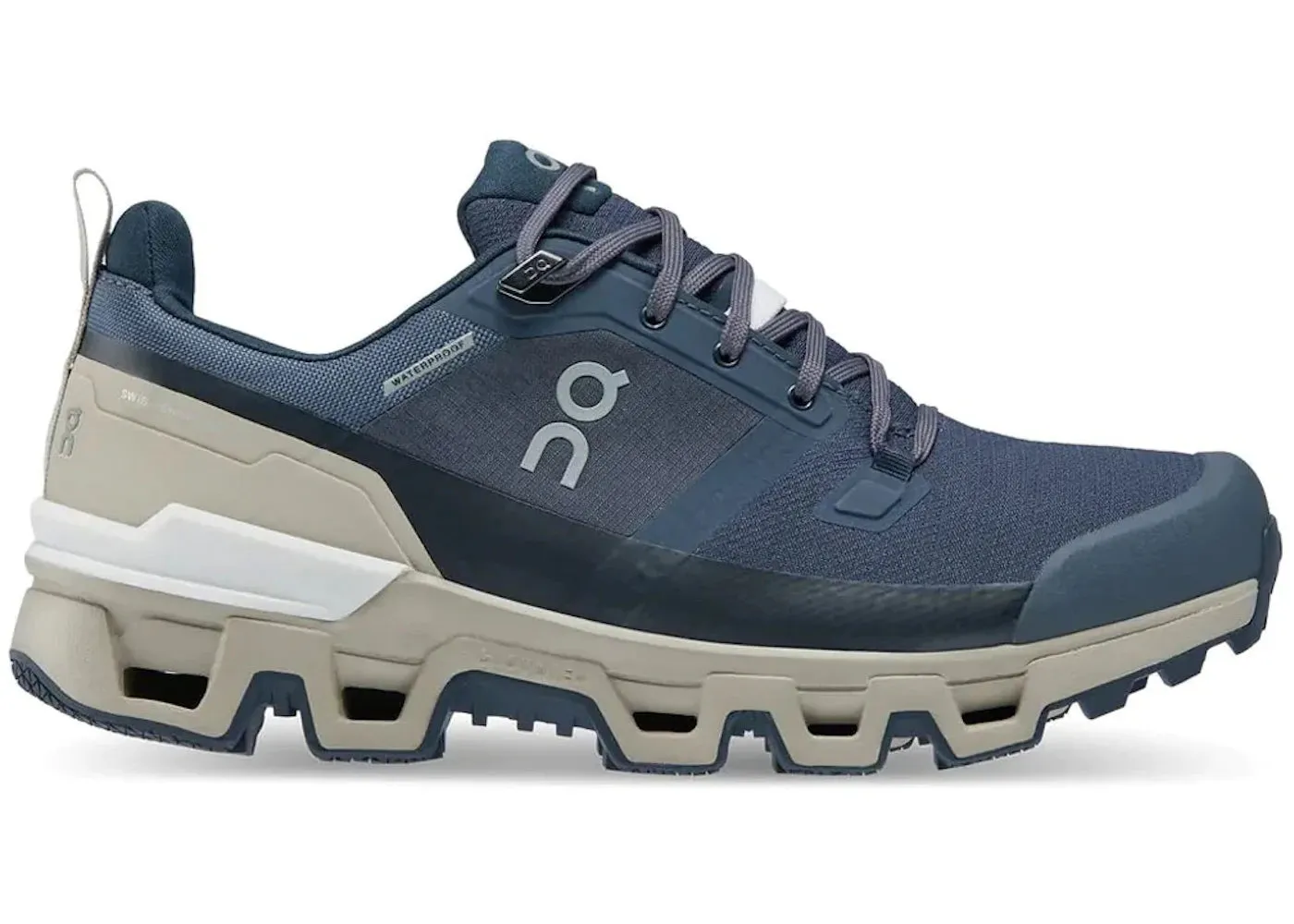 On Running Cloudwander Waterproof Navy Desert (Women'S) running in parks mesh materials