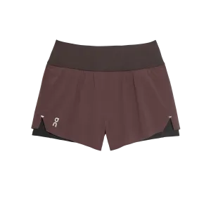 On Running Shorts Mulberry (Women'S) Cushioned Insoles Lightweight Running Option