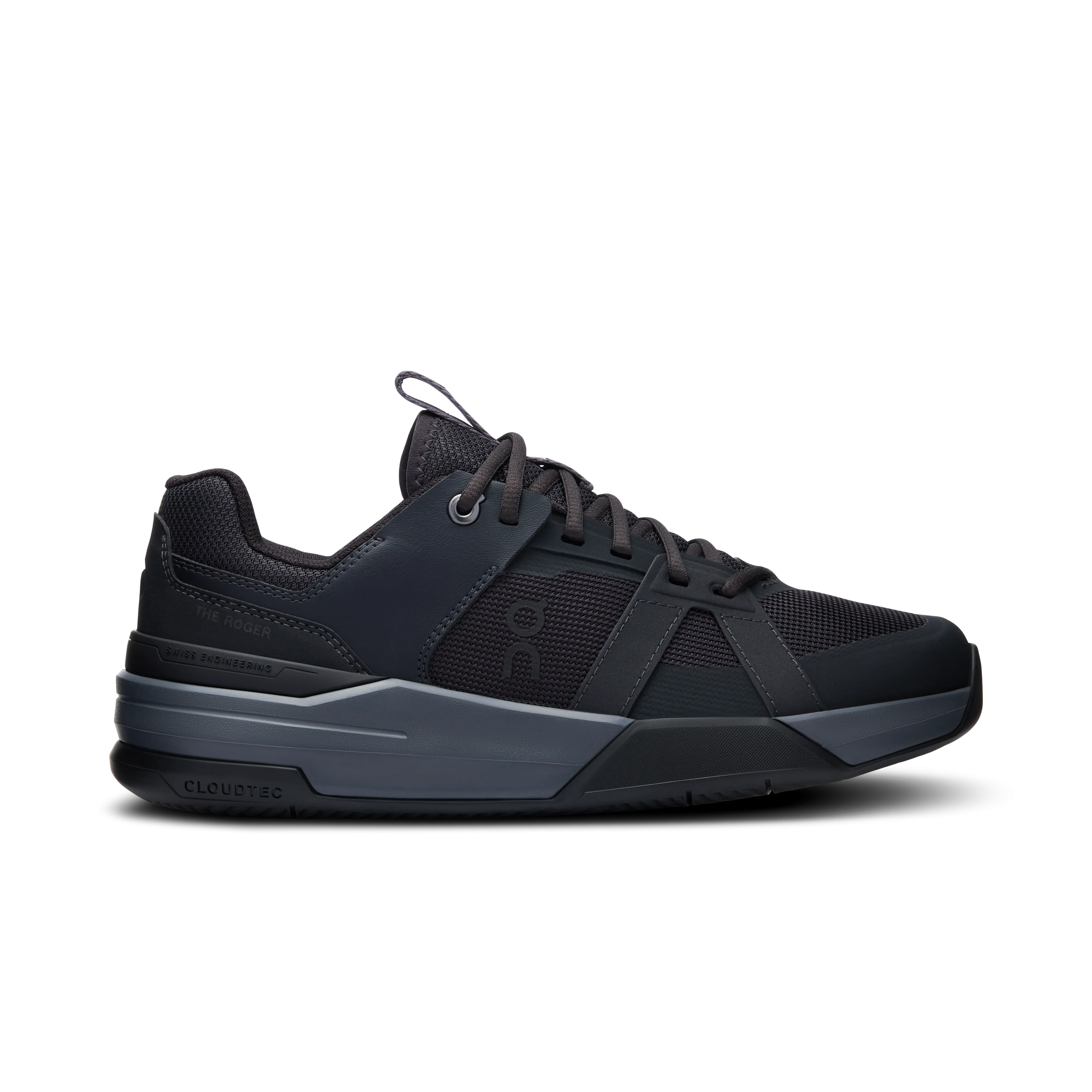 logo - engraved shoes mesh materials On Running The Roger Clubhouse Pro Youth Black Eclipse