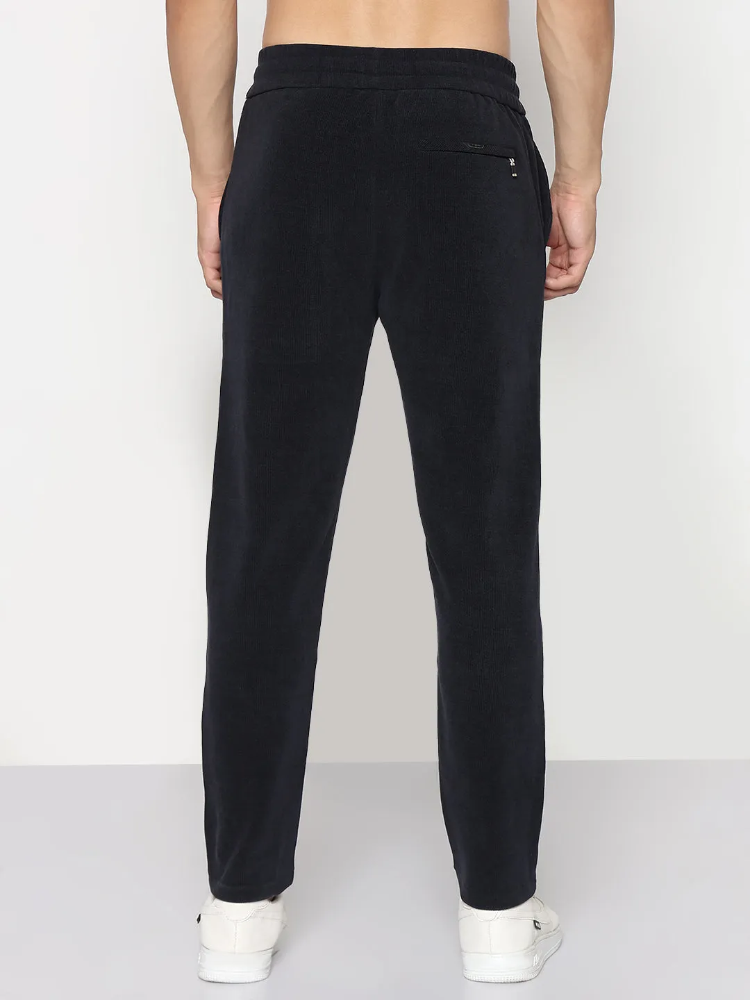 Men's Navy Blue Corduroy Slim Fit Trouser All weather
