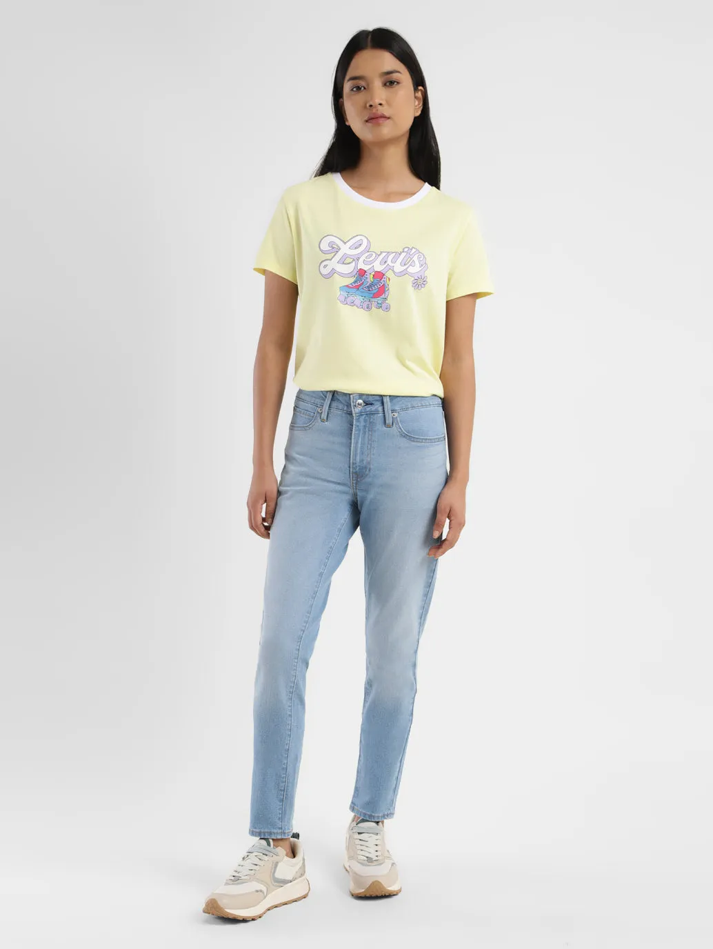 Women's 711 Blue Skinny Fit Mid Rise Jeans Seasonless wear