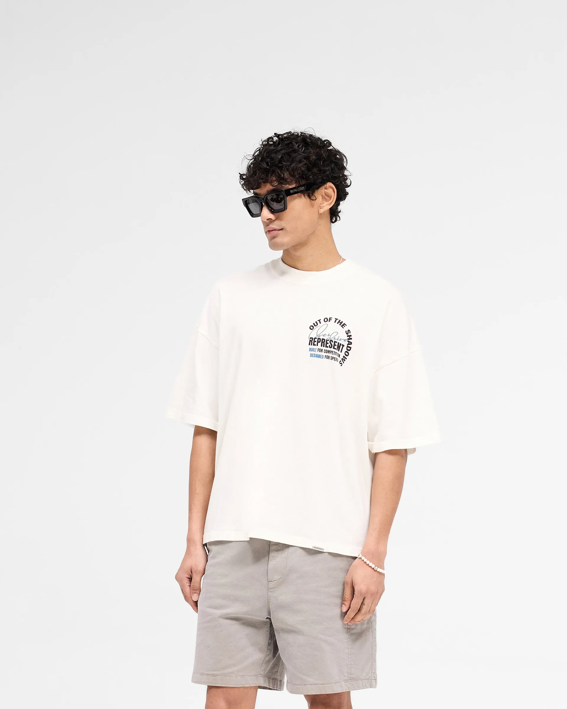 Out Of The Shadows T-Shirt - Flat White Minimalistic Wear Light Fashion