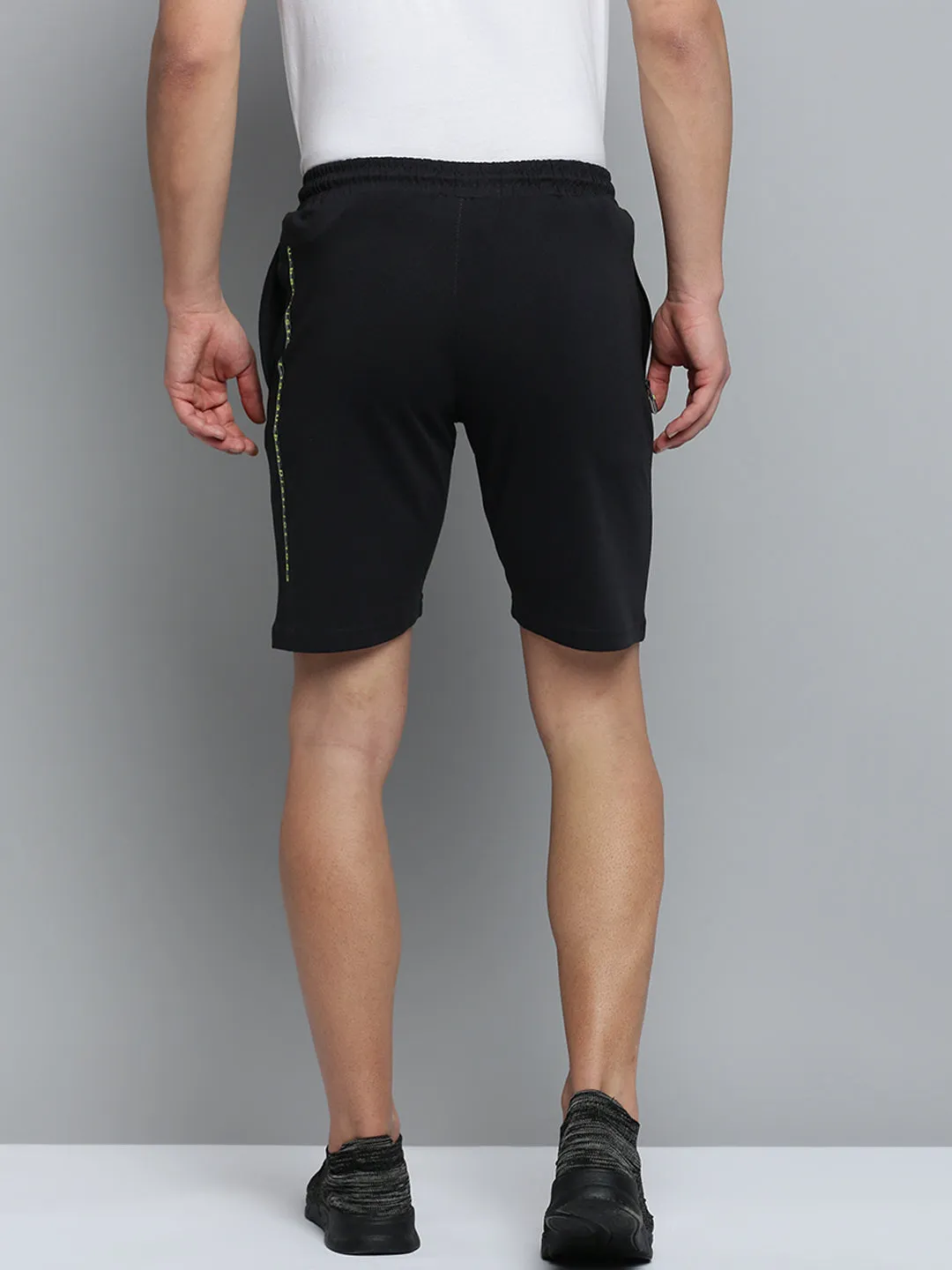 Men's Black Regular Fit Sports Shorts Clean Fit Slim Layer