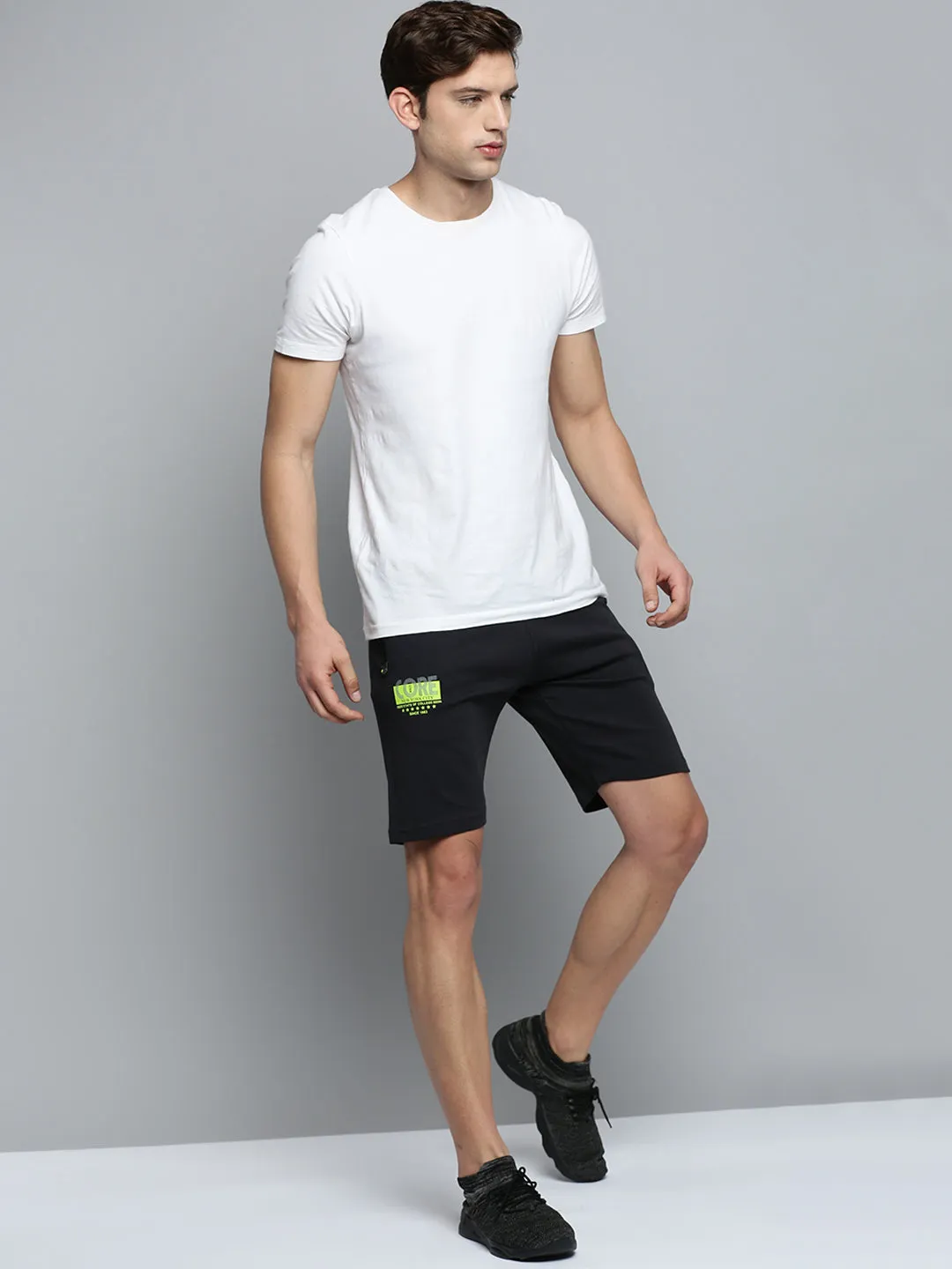 Cool Vibe Men's Black Regular Fit Sports Shorts