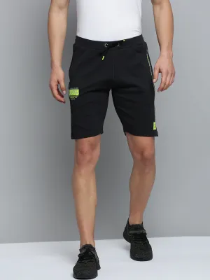 Men's Black Regular Fit Sports Shorts Layered Protection System