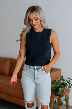 Evening Stroll Weight Distribution Tech Patrea Knit Tank - Navy