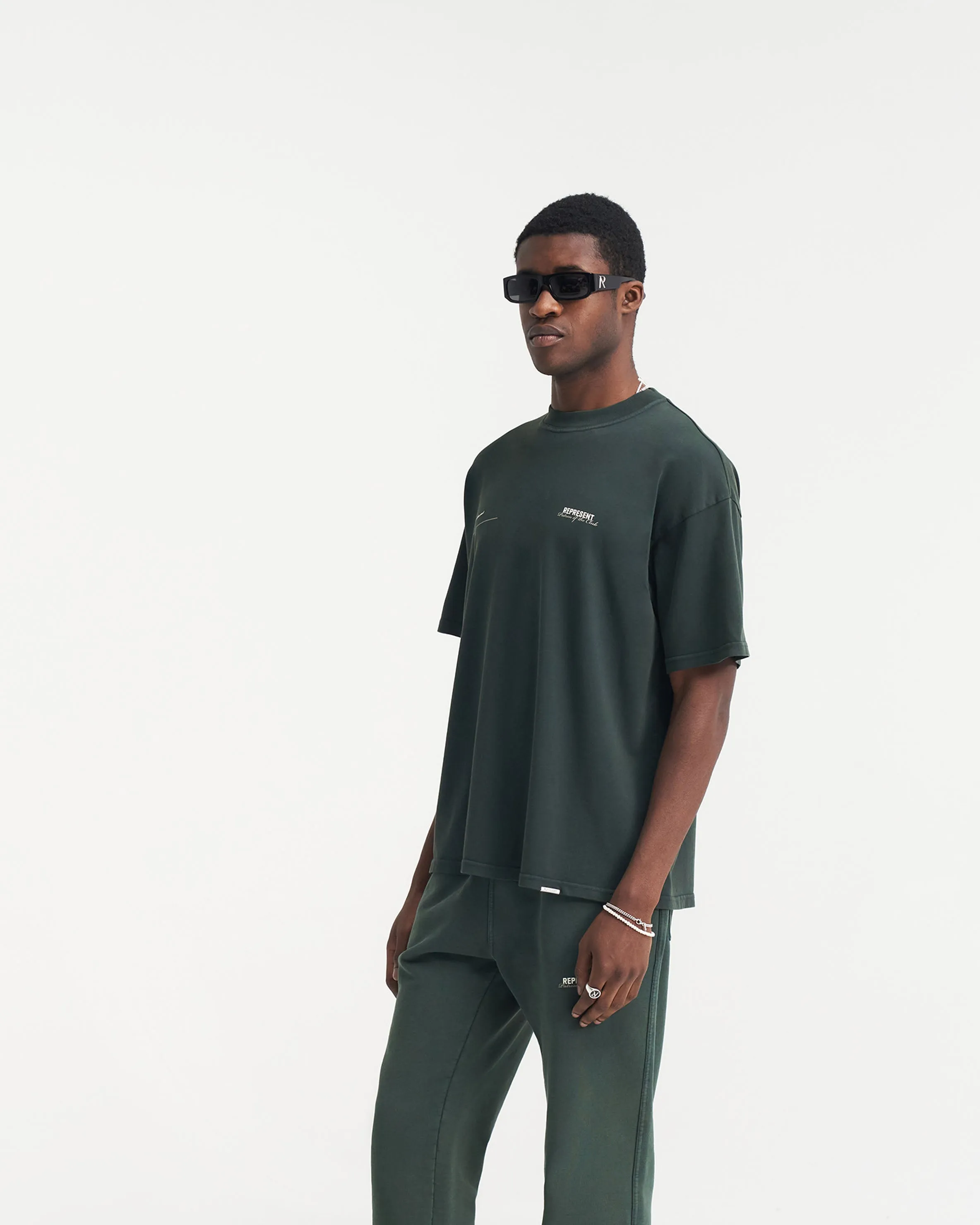 Patron Of The Club T-Shirt - Forest Green Classic Outfit Style