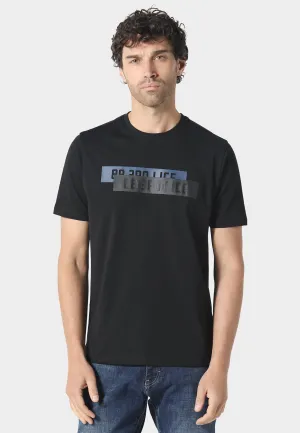 polo neck Everyday Casual Adrian Black T-Shirt