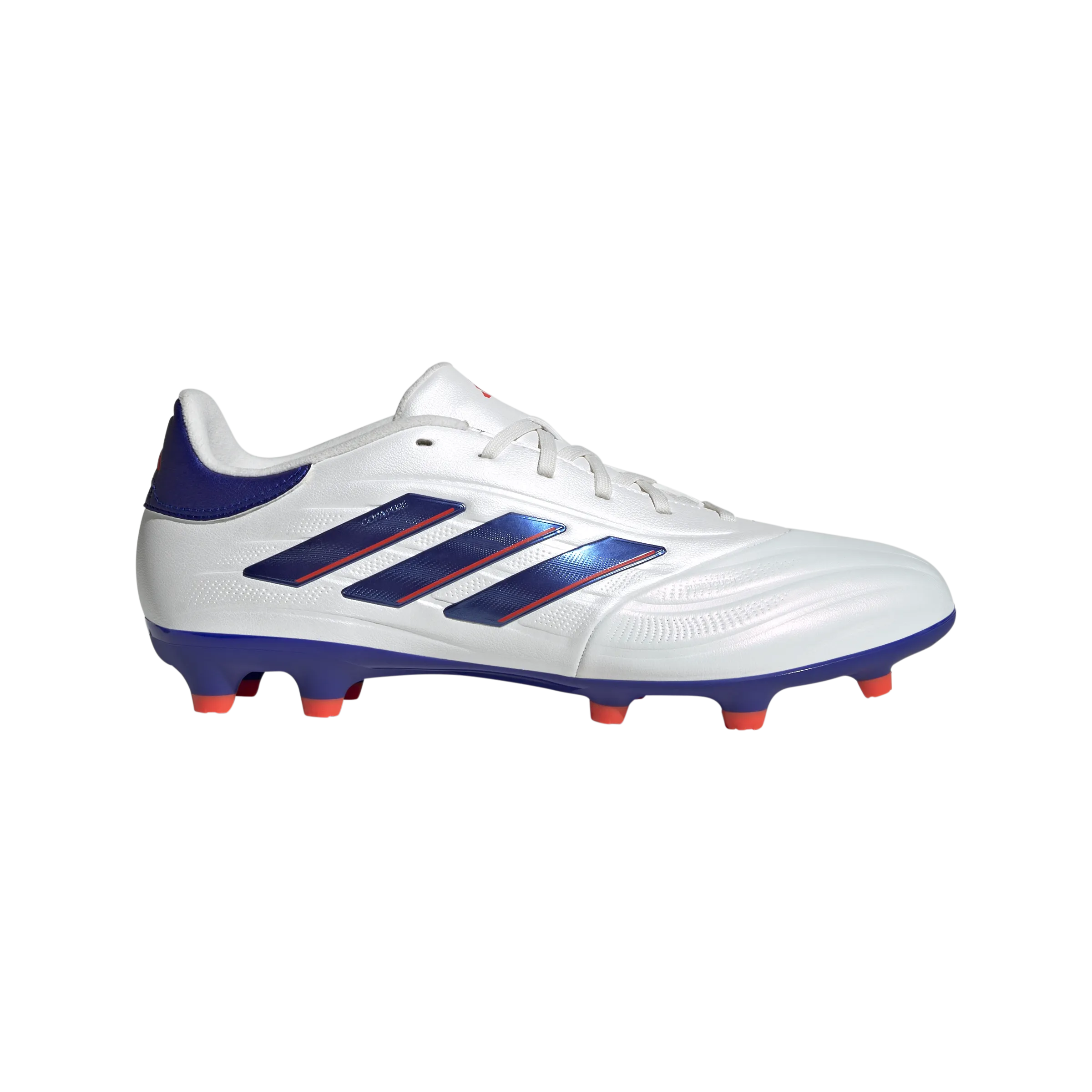 weekend warrior style matching adidas Copa Pure 2 League Firm Ground Boots | Cloud White-Lucid Blue-Solar Red | Men's