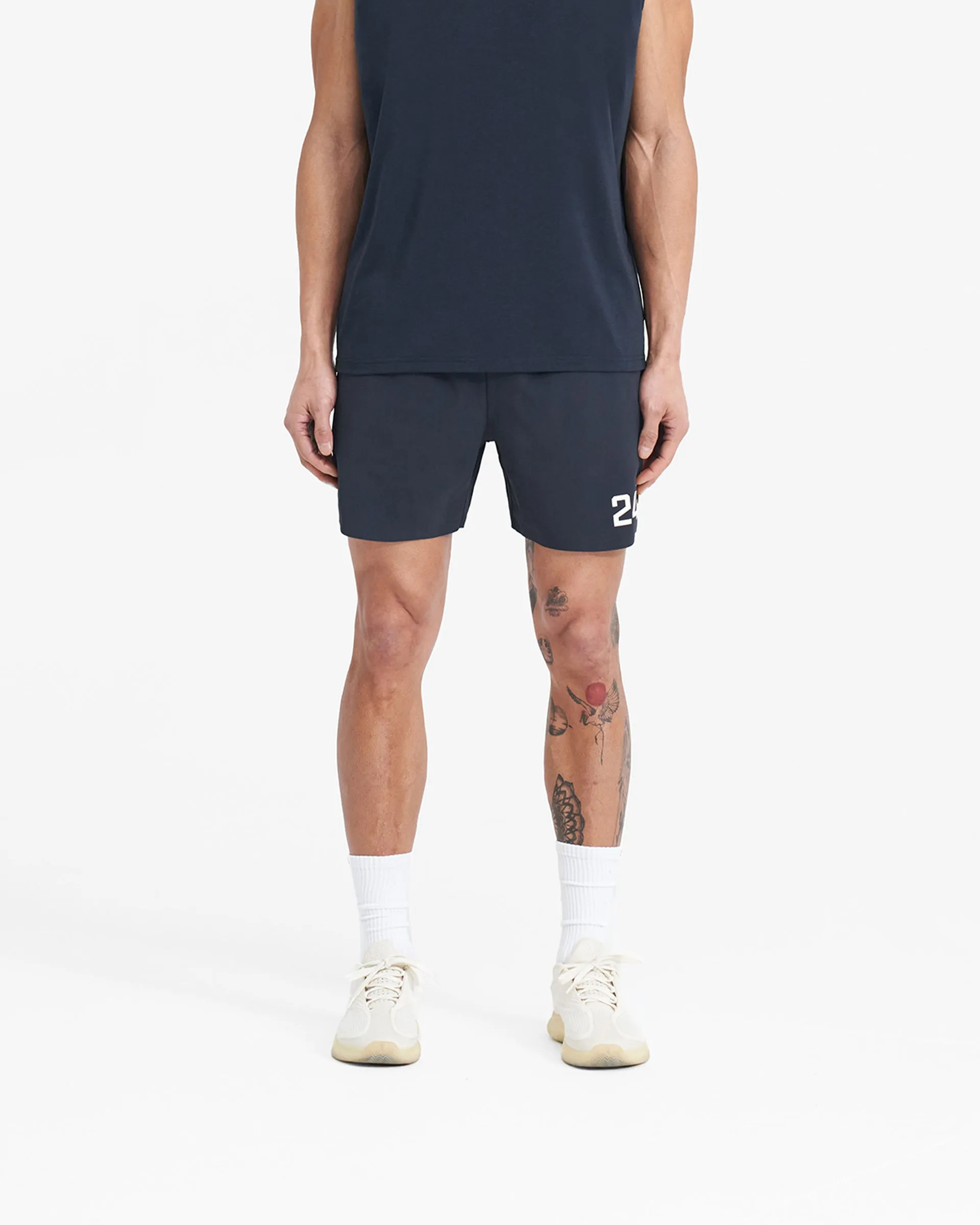 school wear Gusseted Crotch 247 Fused Shorts - Navy