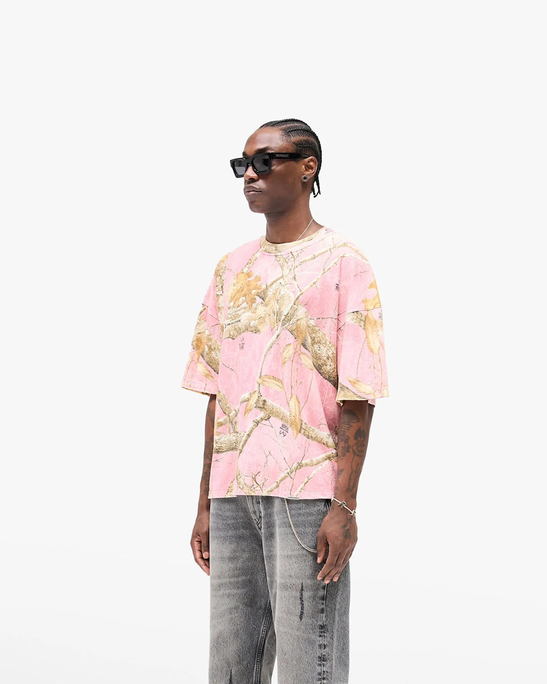 Realtree? T-Shirt - Washed Pink Camo Everyday Trend Layered Comfort