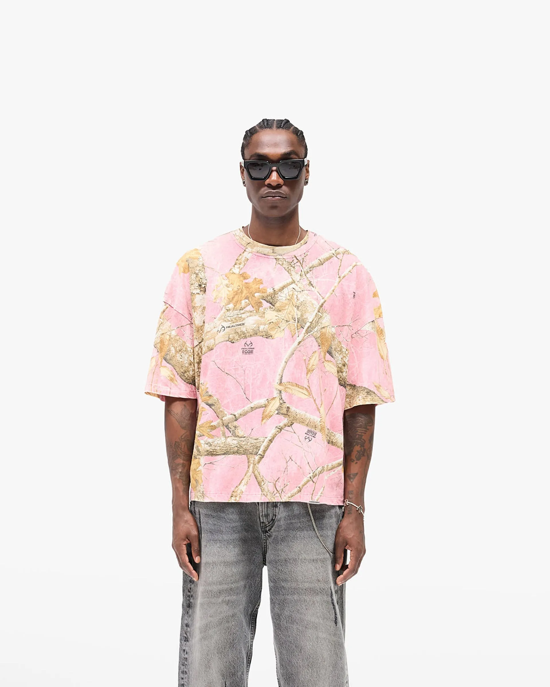 Realtree? T-Shirt - Washed Pink Camo Classic Style Trend Chill Vibe