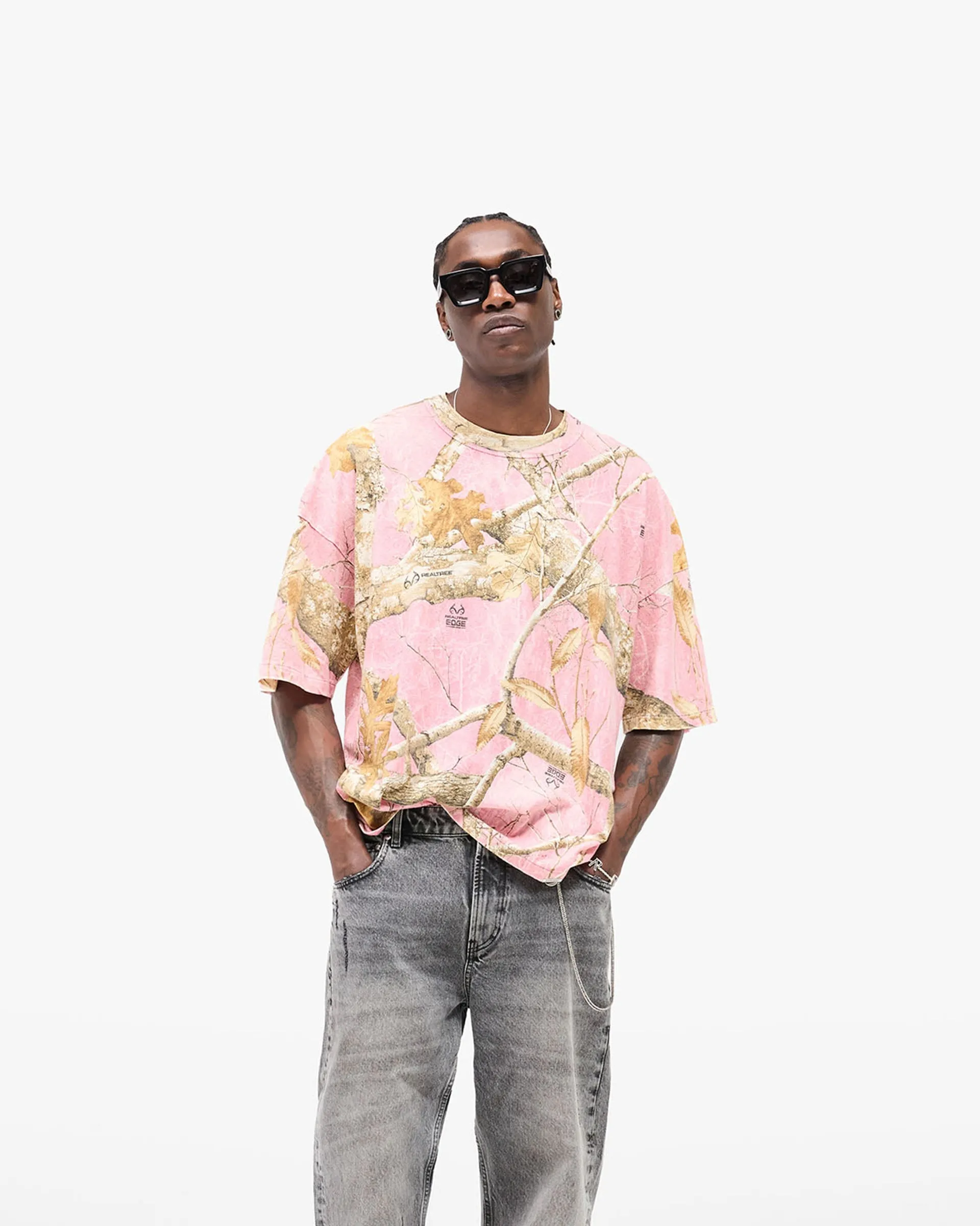 Realtree? T-Shirt - Washed Pink Camo Soft Design