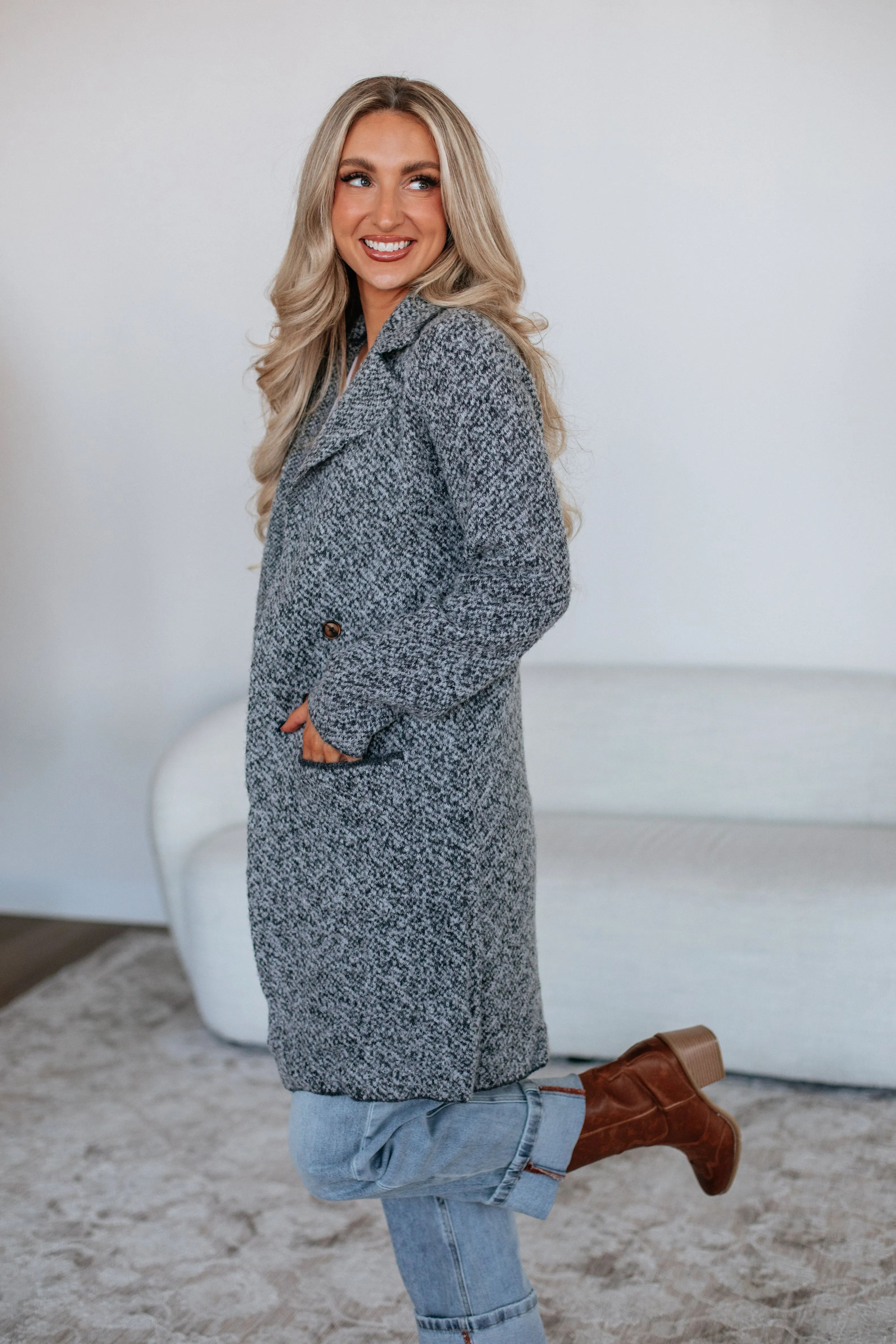 Darcy Knit Coatigan Cable Stitch