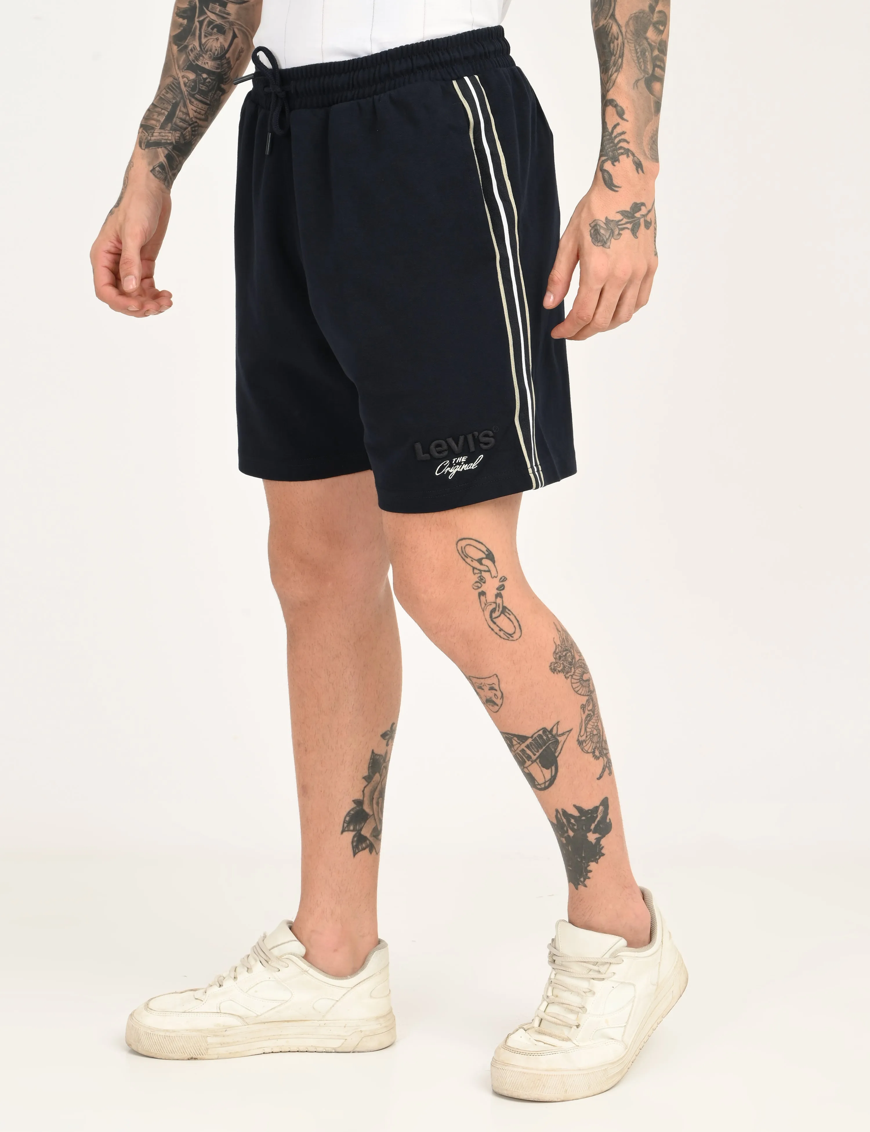 Casual Stretch Men's Navy Regular Fit Shorts
