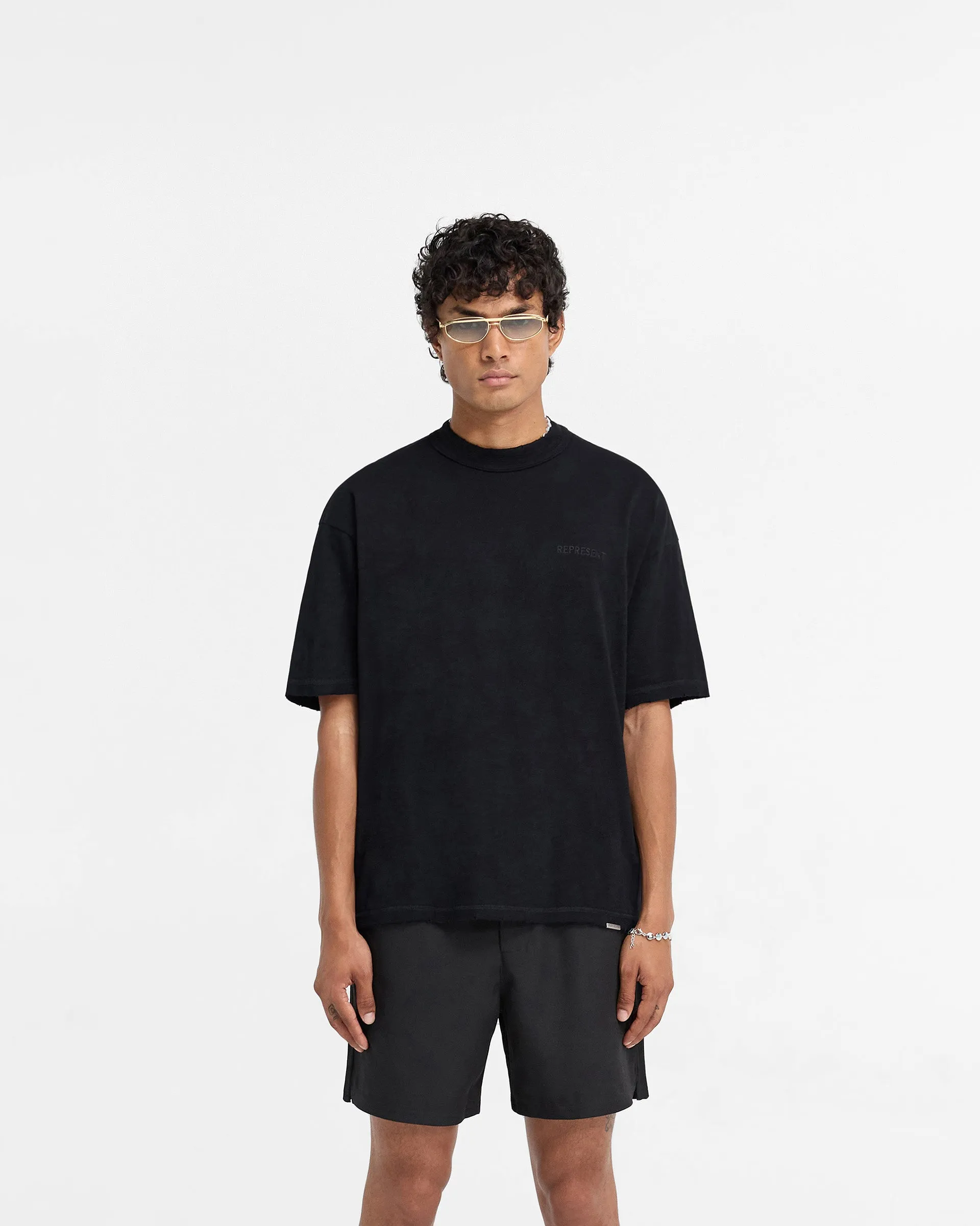 Slub T-Shirt - Jet Black Timeless Comfort Wear Comfy Stretch