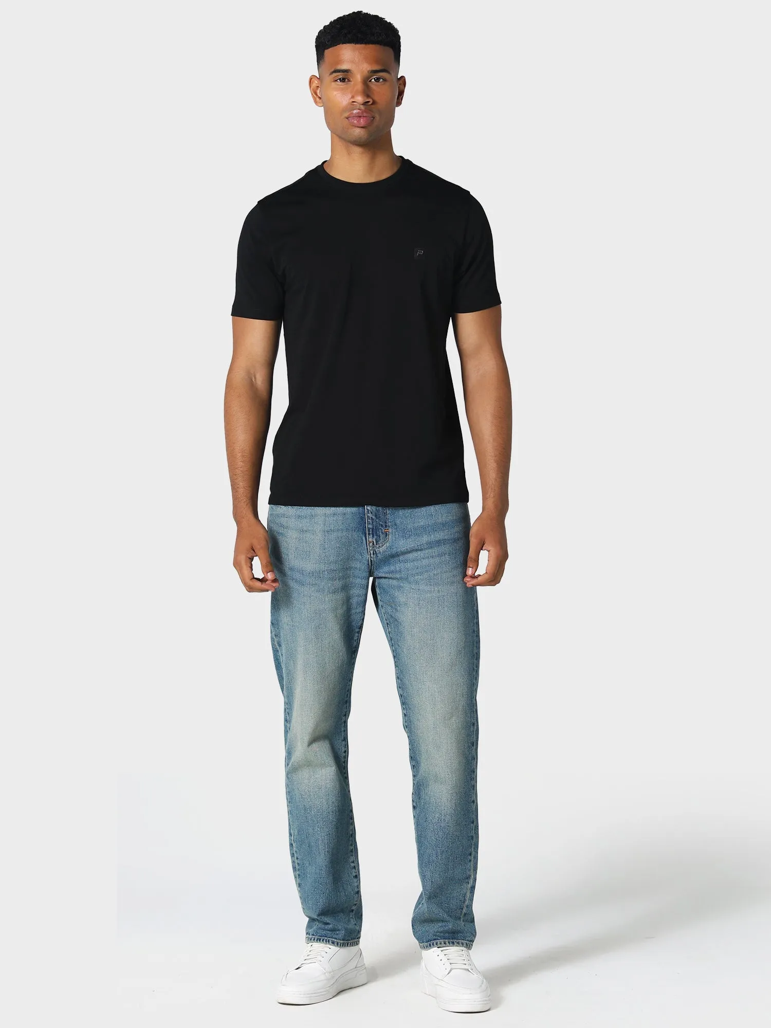 Subtle Embroidery Pool Black T-Shirt