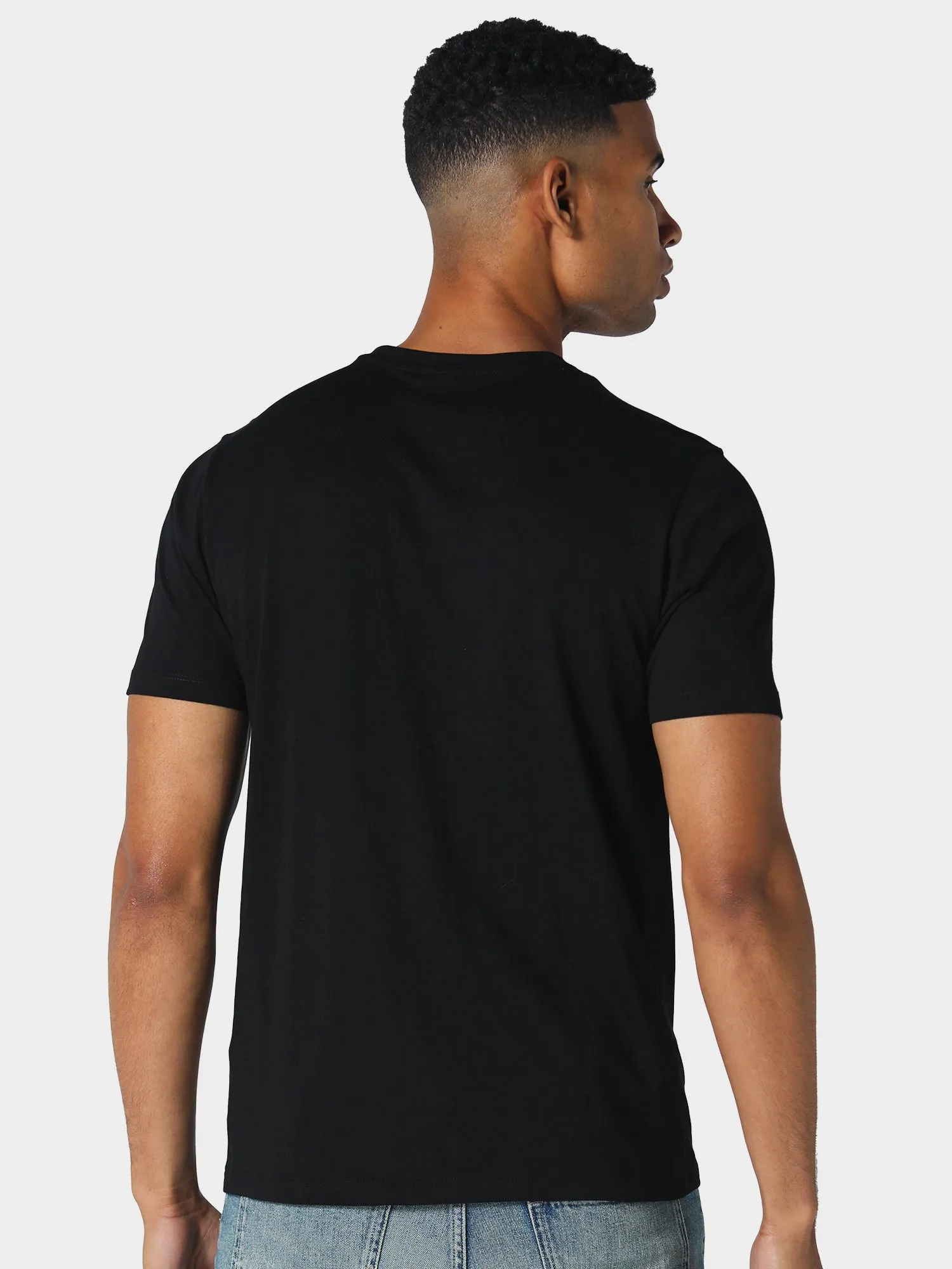 slim fit Urban Style Trend Pool Black T-Shirt