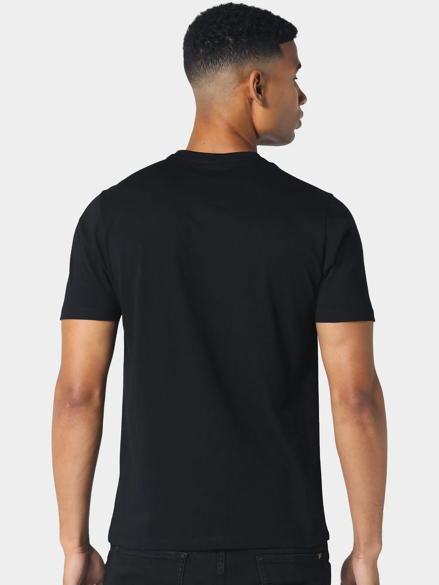 Gatland Black T-Shirt Breathable mesh Floral Print