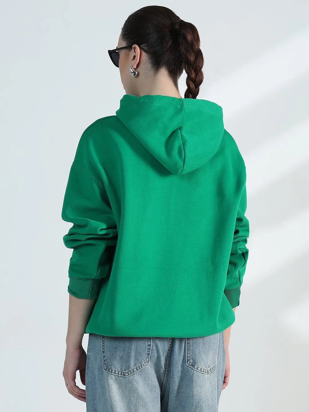 Women's Green Oversized Hoodie Cozy Style