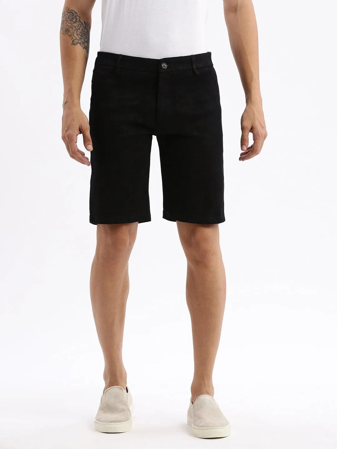 Men's Abstract Brown Cotton Shorts Active Comfort