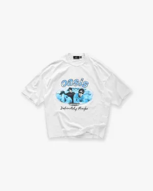 Represent X Oasis Maine Road T-Shirt - Flat White Stylish Wear Cool Design