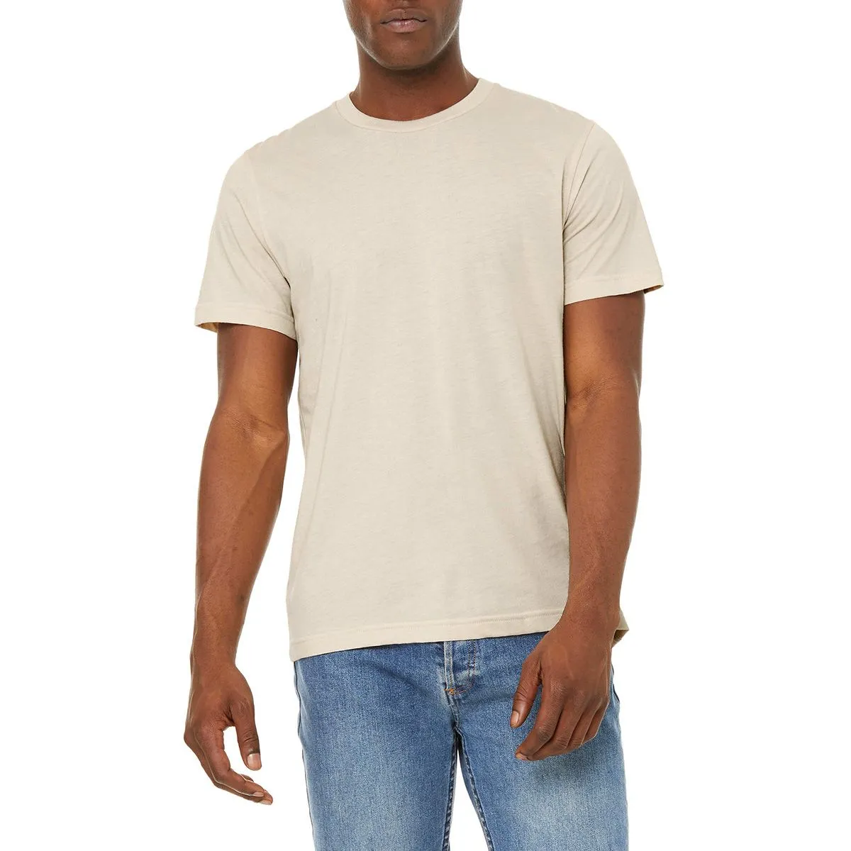 Minimalist Comfort Comfortable Style JustBlanks Unisex Sueded Jersey Crew Neck T-Shirt