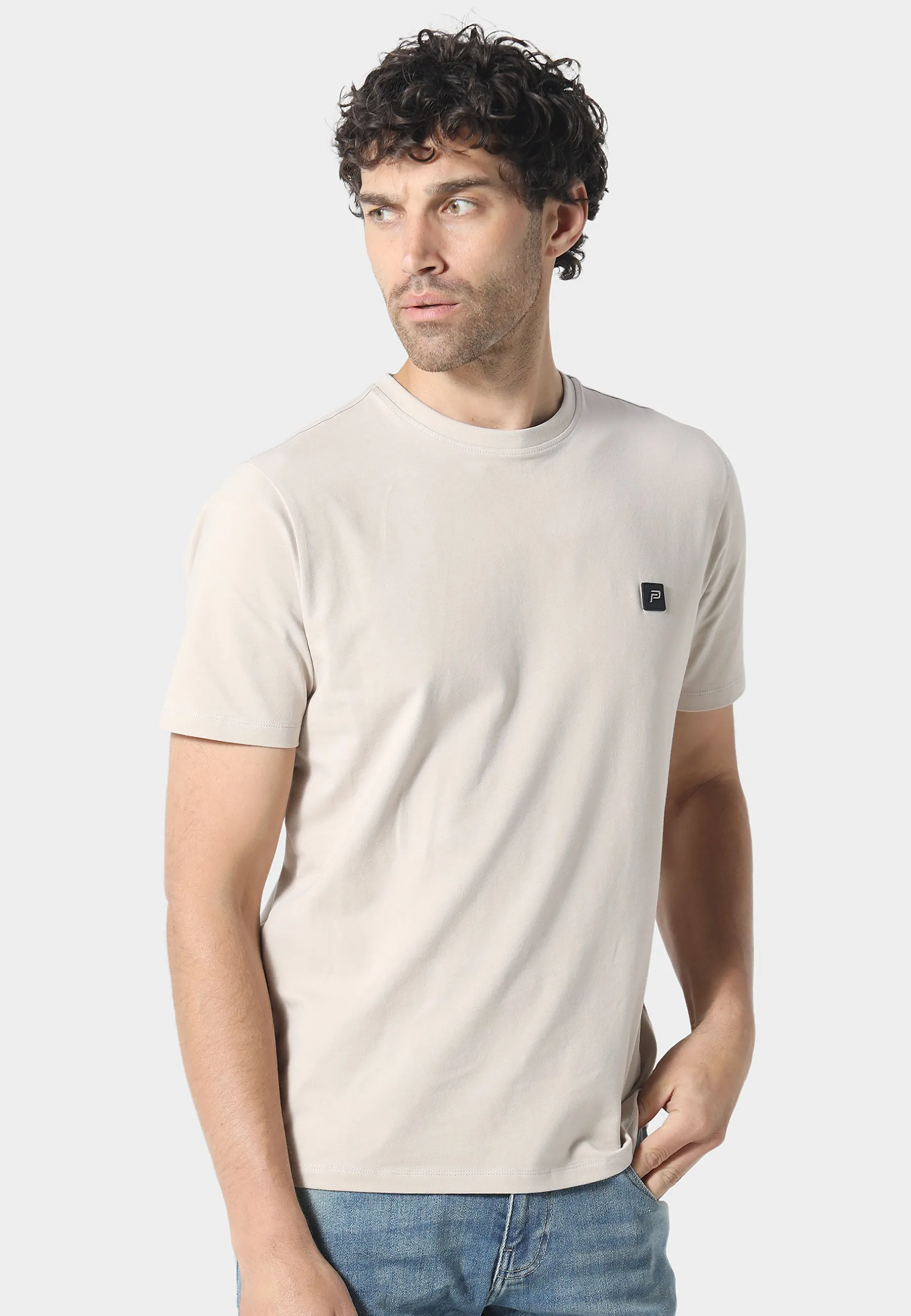 Relaxed Comfort Look Men's Dover Taupe T-Shirt