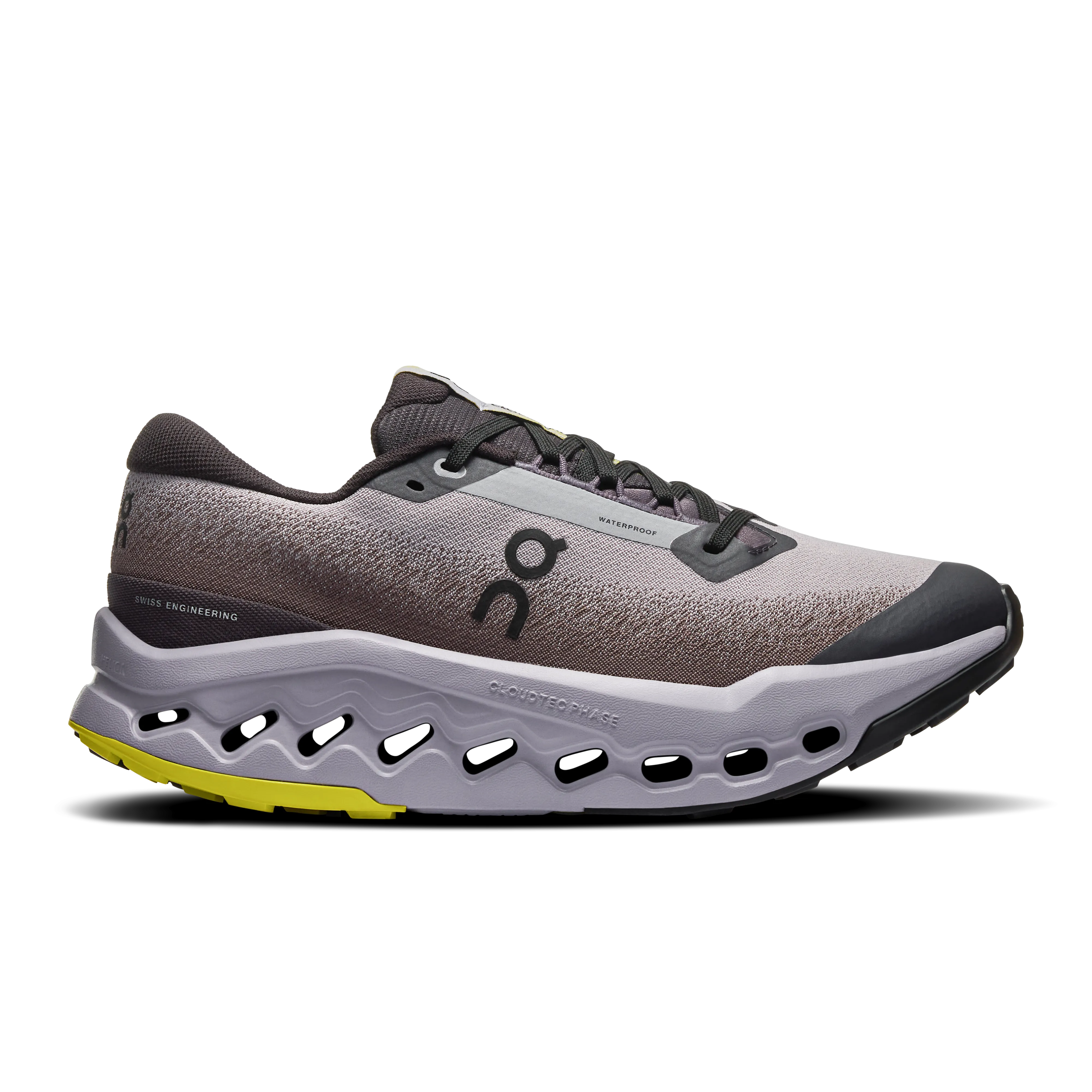 On Running Cloudsurfer Trail 2 Waterproof Black Lilac (Women'S) Flexible Groove Technology