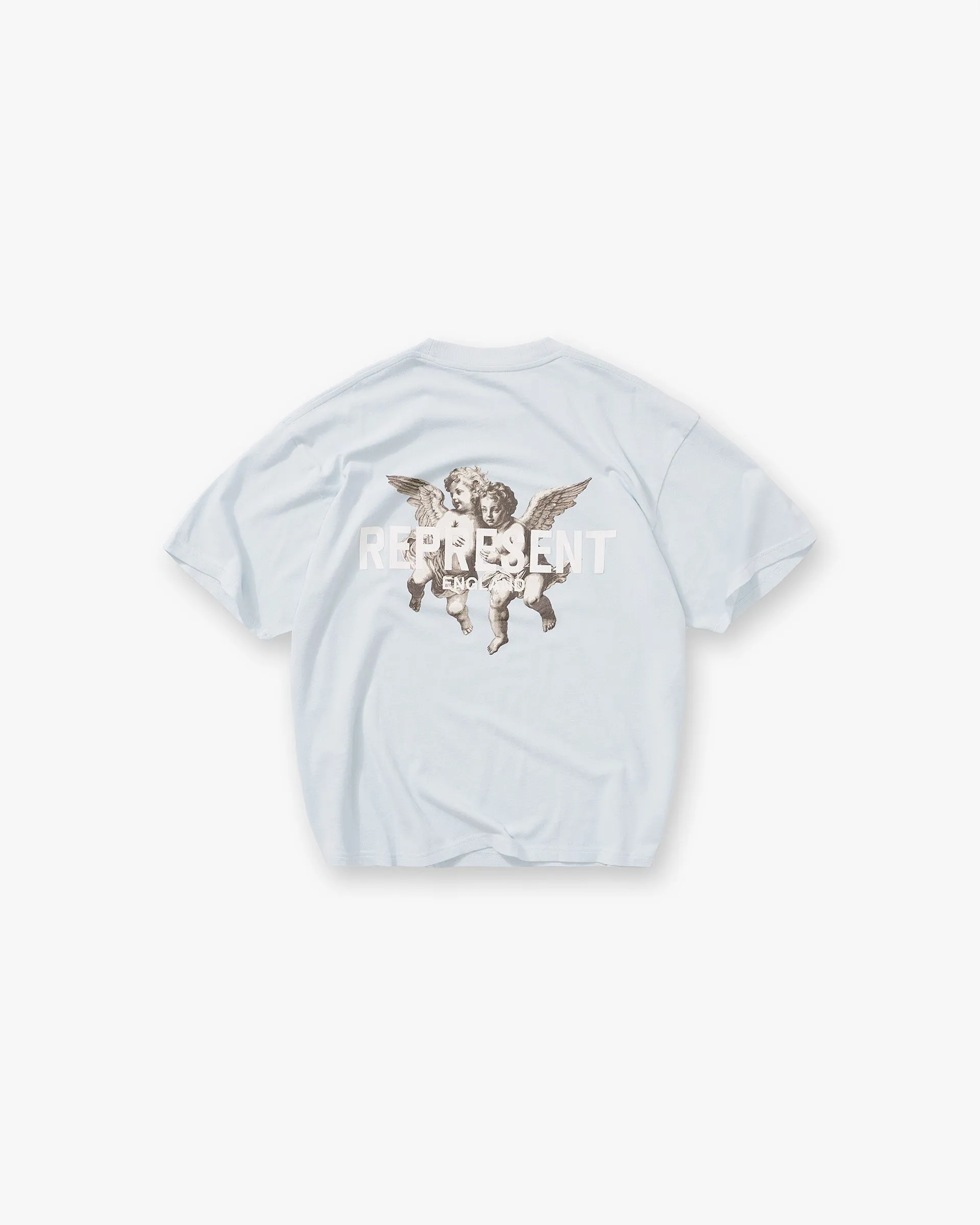 Breathable Cotton Fabric Airflow Mesh Panels Legacy Cherubs T-Shirt - Cloud