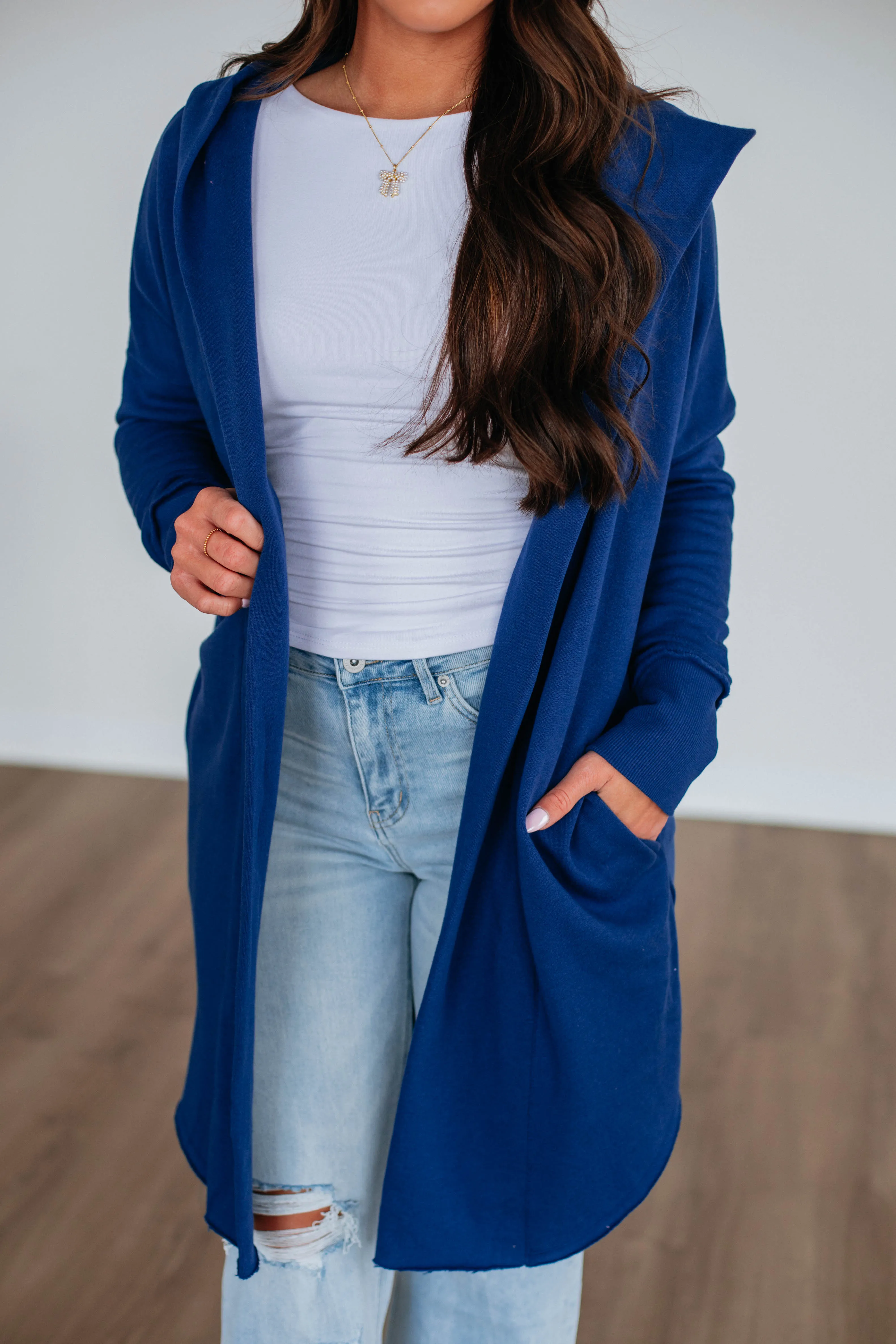 Rebekah Cardigan - Royal Blue Daily Style Multi Directional Stretch