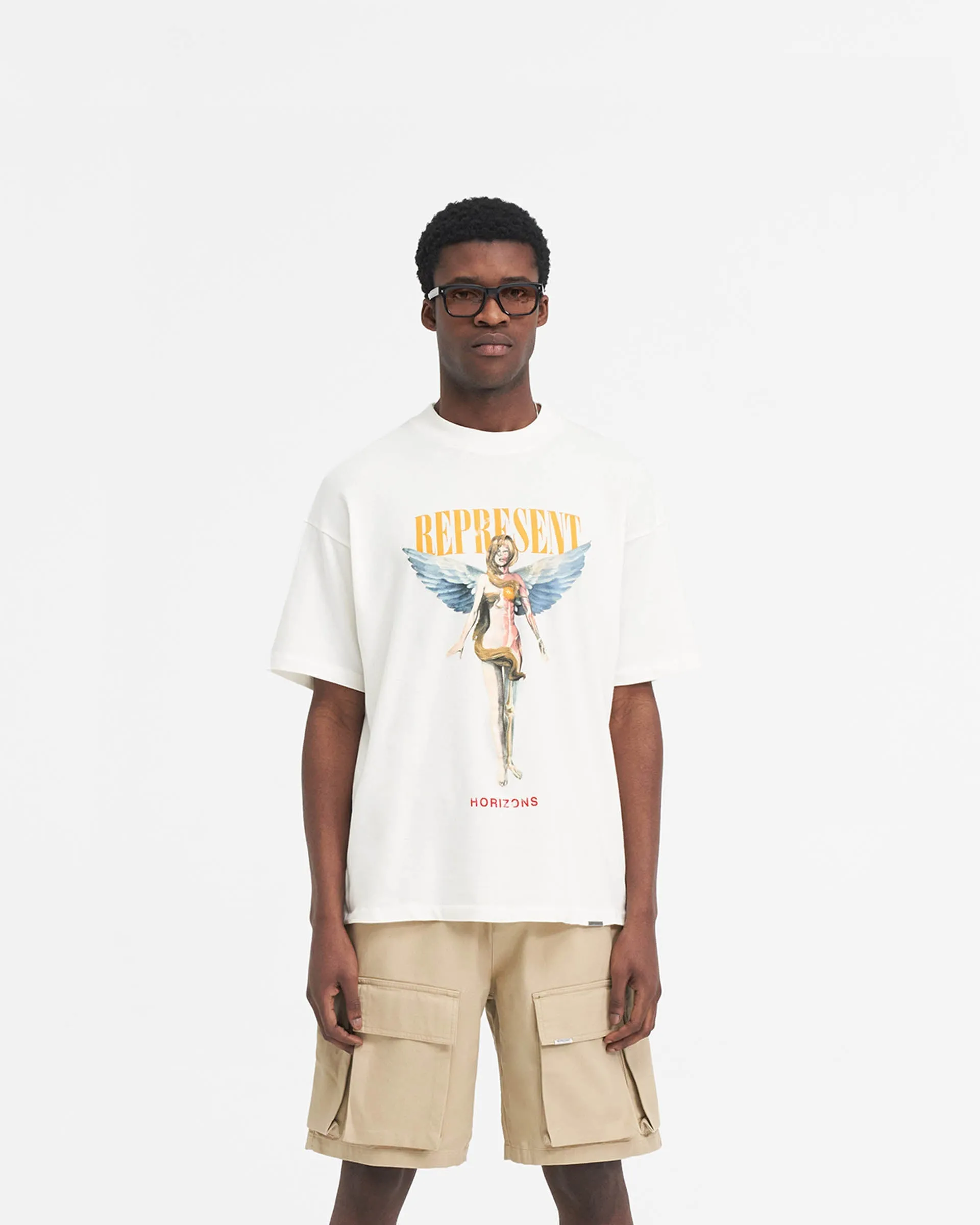 Flexible stretch Relaxed Style Reborn T-Shirt - Flat White