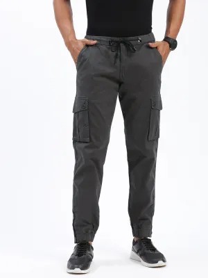 Men's Charcoal Comfort Slim Fit Low-Rise Joggers Trousers Chill Comfort Wear LightweightComfort