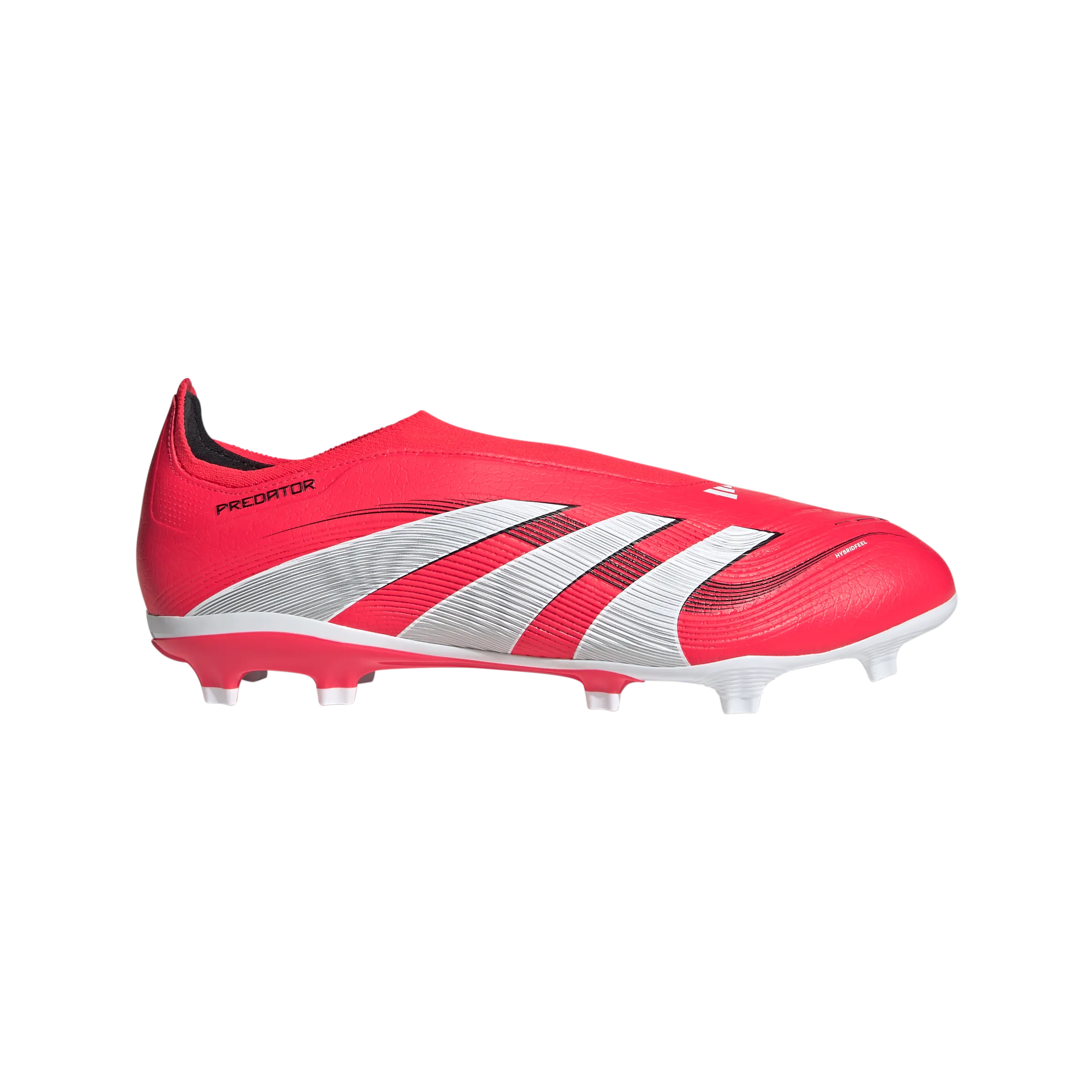 adidas Predator League Laceless Firm/Multi-Ground Soccer Cleats | Lucid Red-Cloud White | Men's badminton shoes