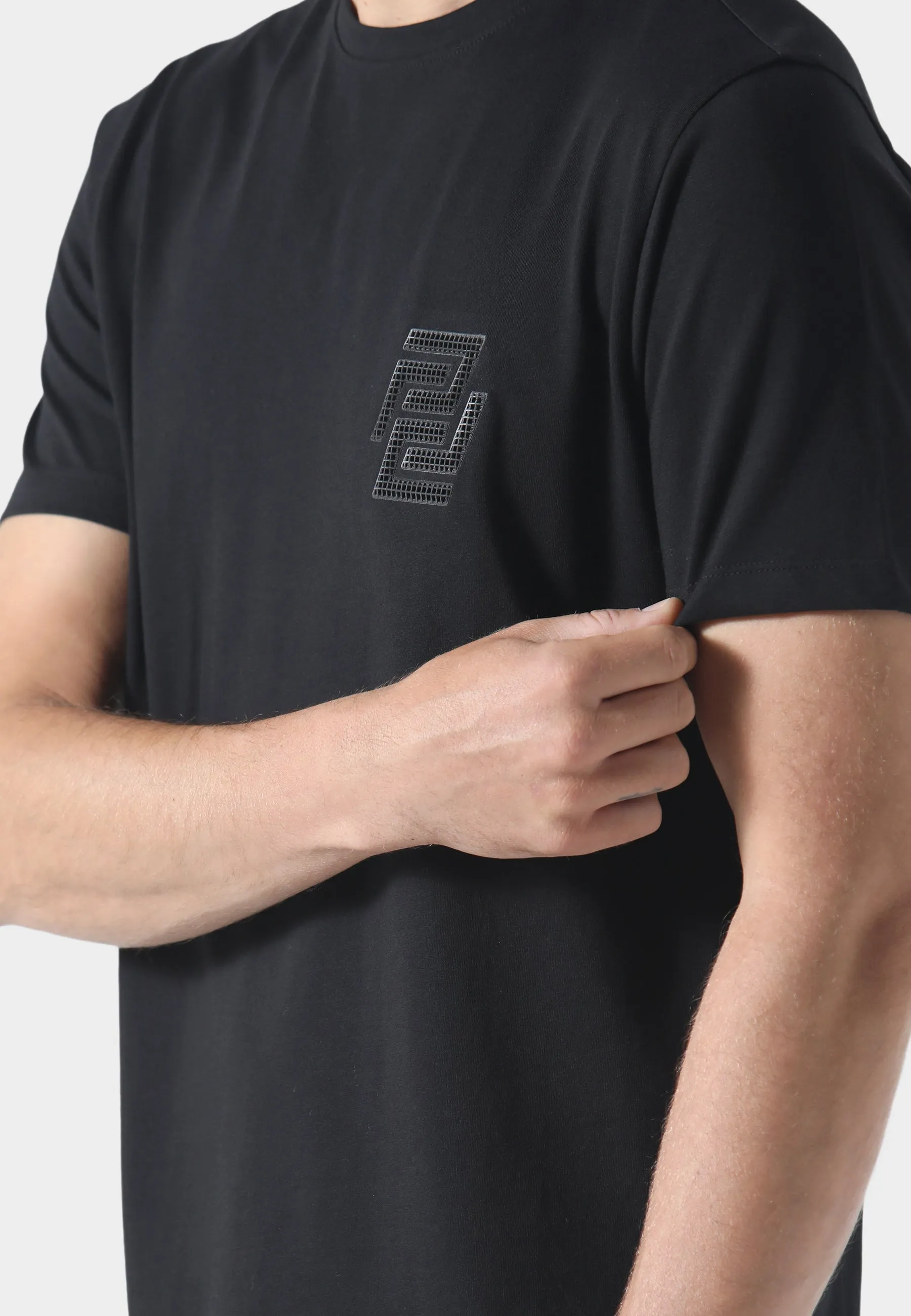 Hedley Black T-Shirt Reinforced Shoulder Seams