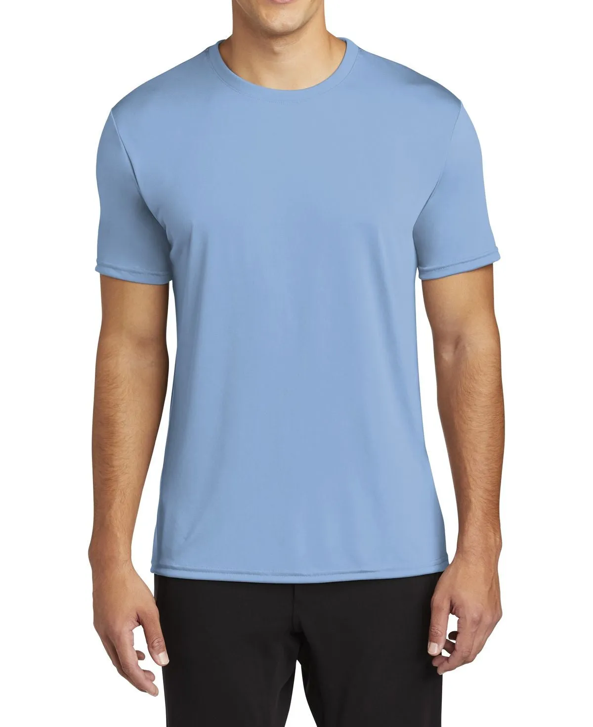 Relaxed Wear Fit JustBlanks Men's Crew Neck Performance Dry Comfort T-Shirt