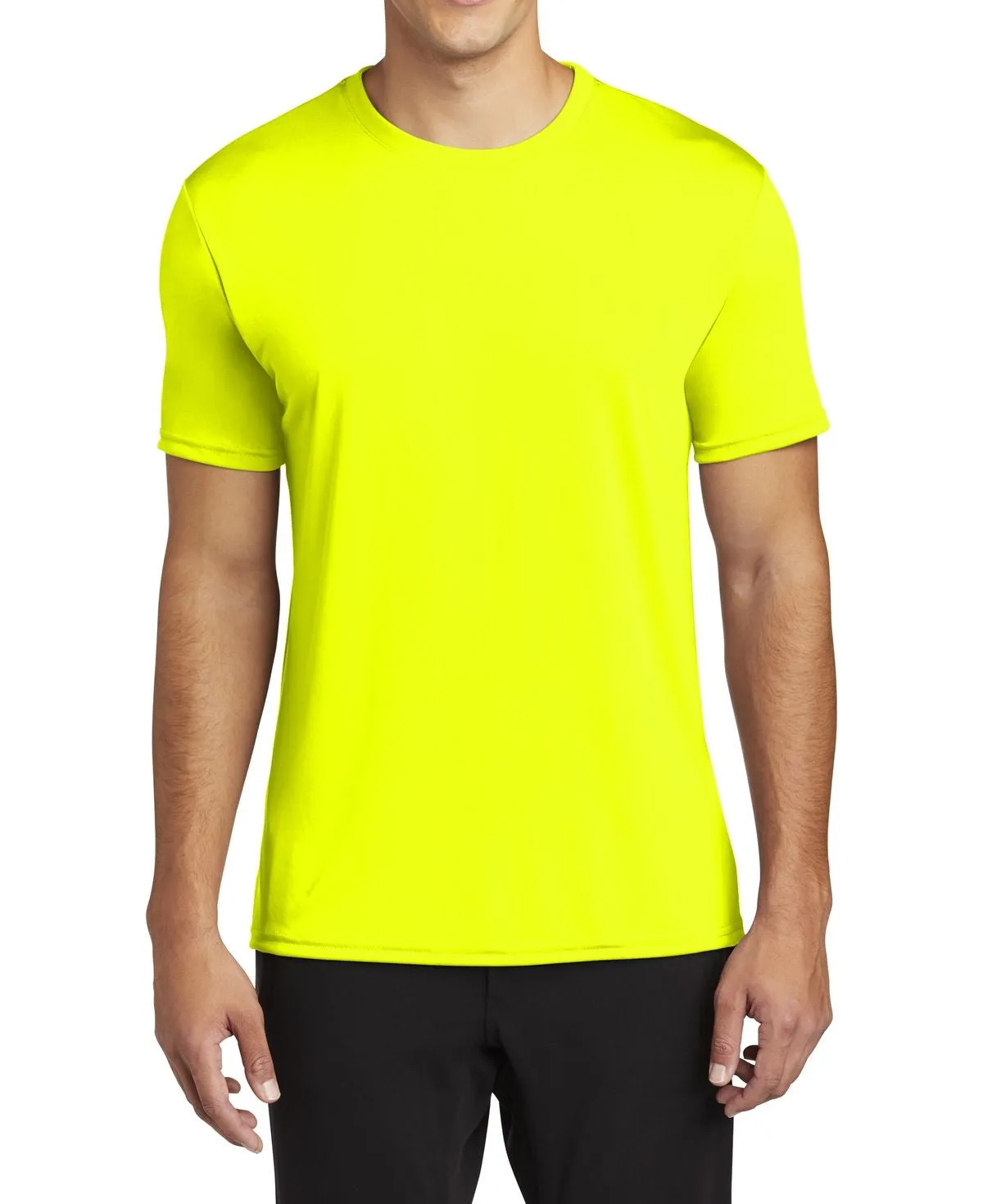 Temperature Regulating Fabric Anti Static Fabric JustBlanks Men's Crew Neck Performance Dry Comfort T-Shirt